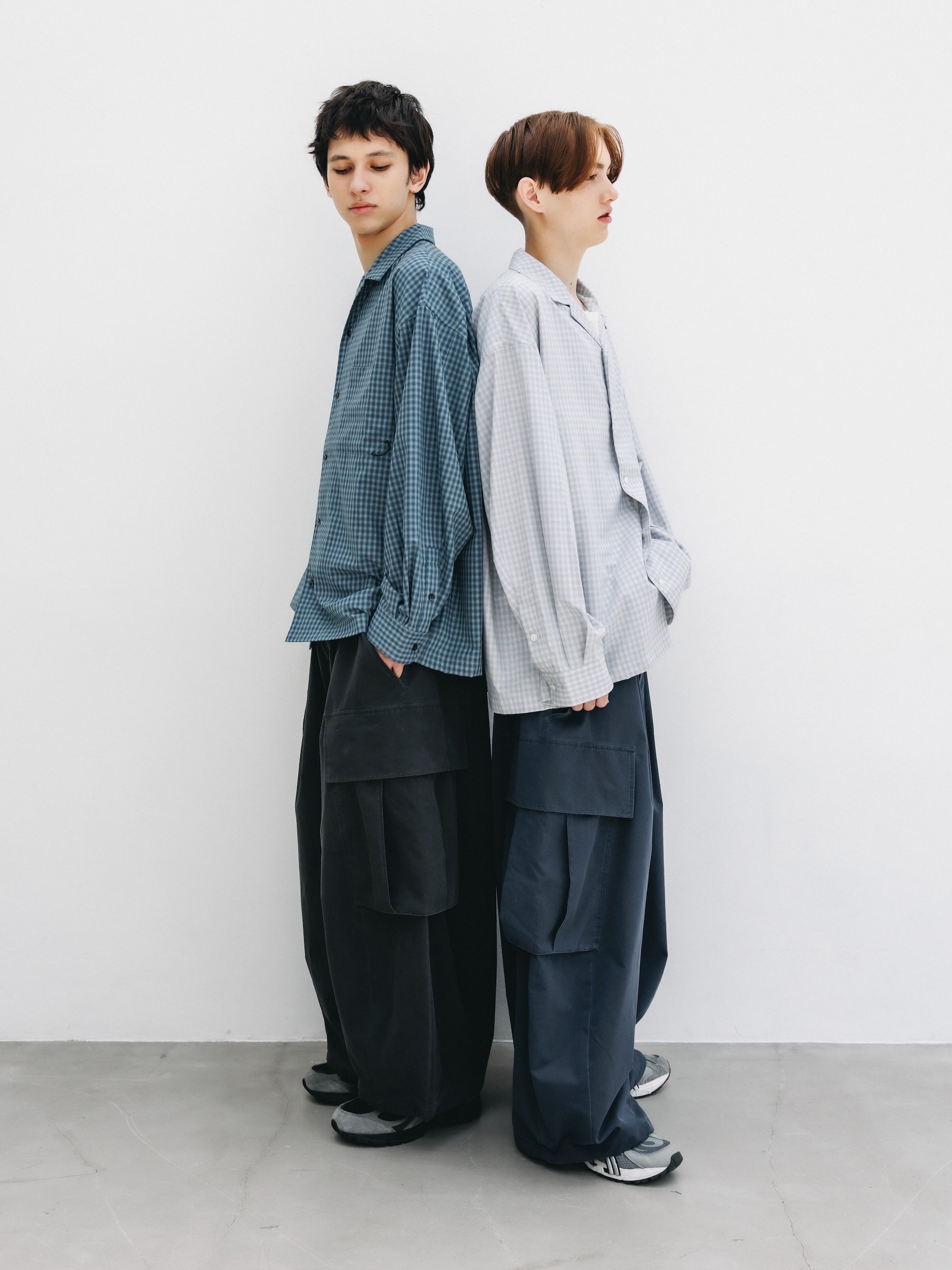 【5.20 WED 20:00- IN STOCK】VINTAGE EFFECT COOLDOTS® CITY MEGA POCKET BALLOON CARGO PANTS(BLACK)