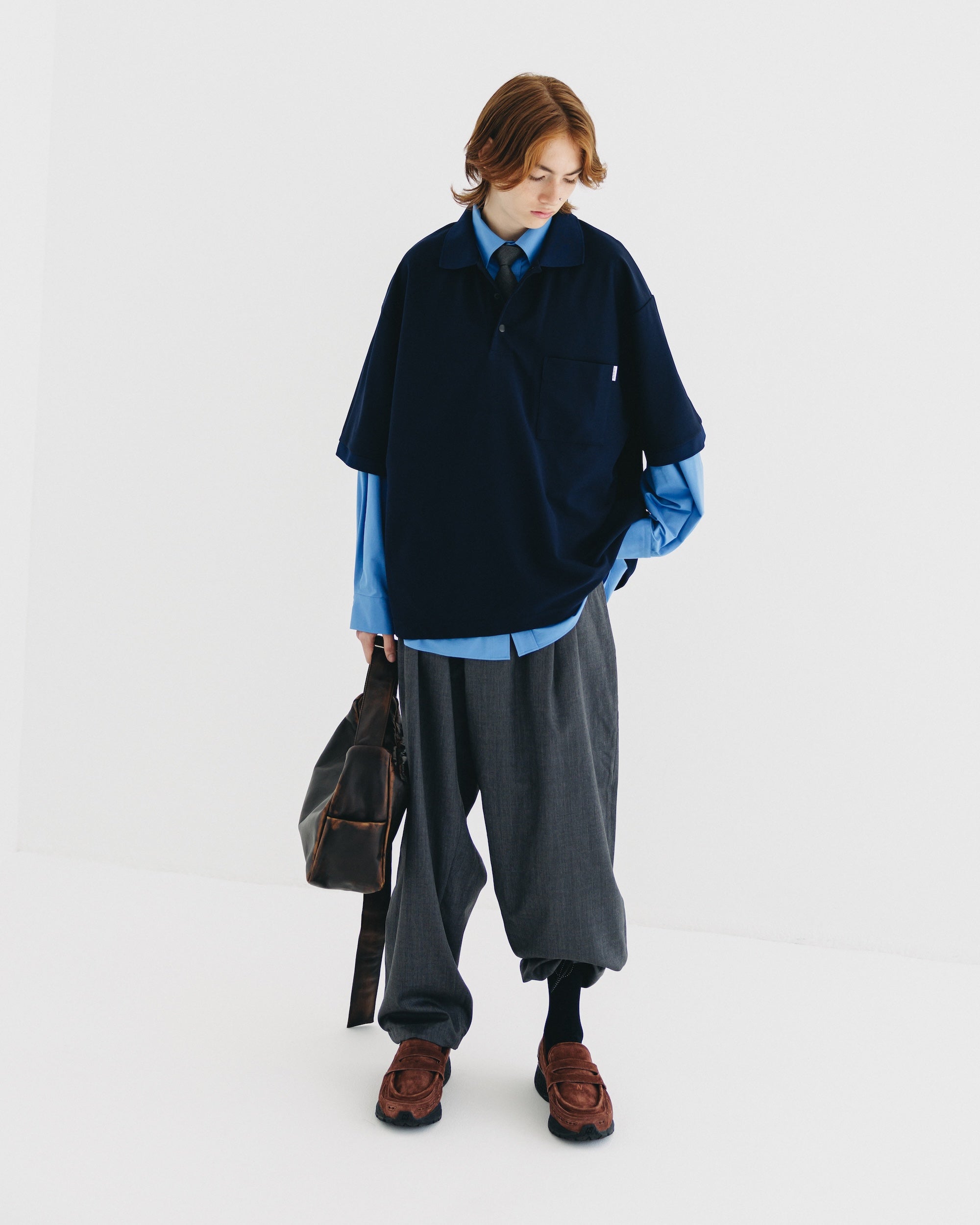 【9.6 SAT 20:00- IN STOCK】ACTIVE CITY S/S POLO SHIRT (NAVY)