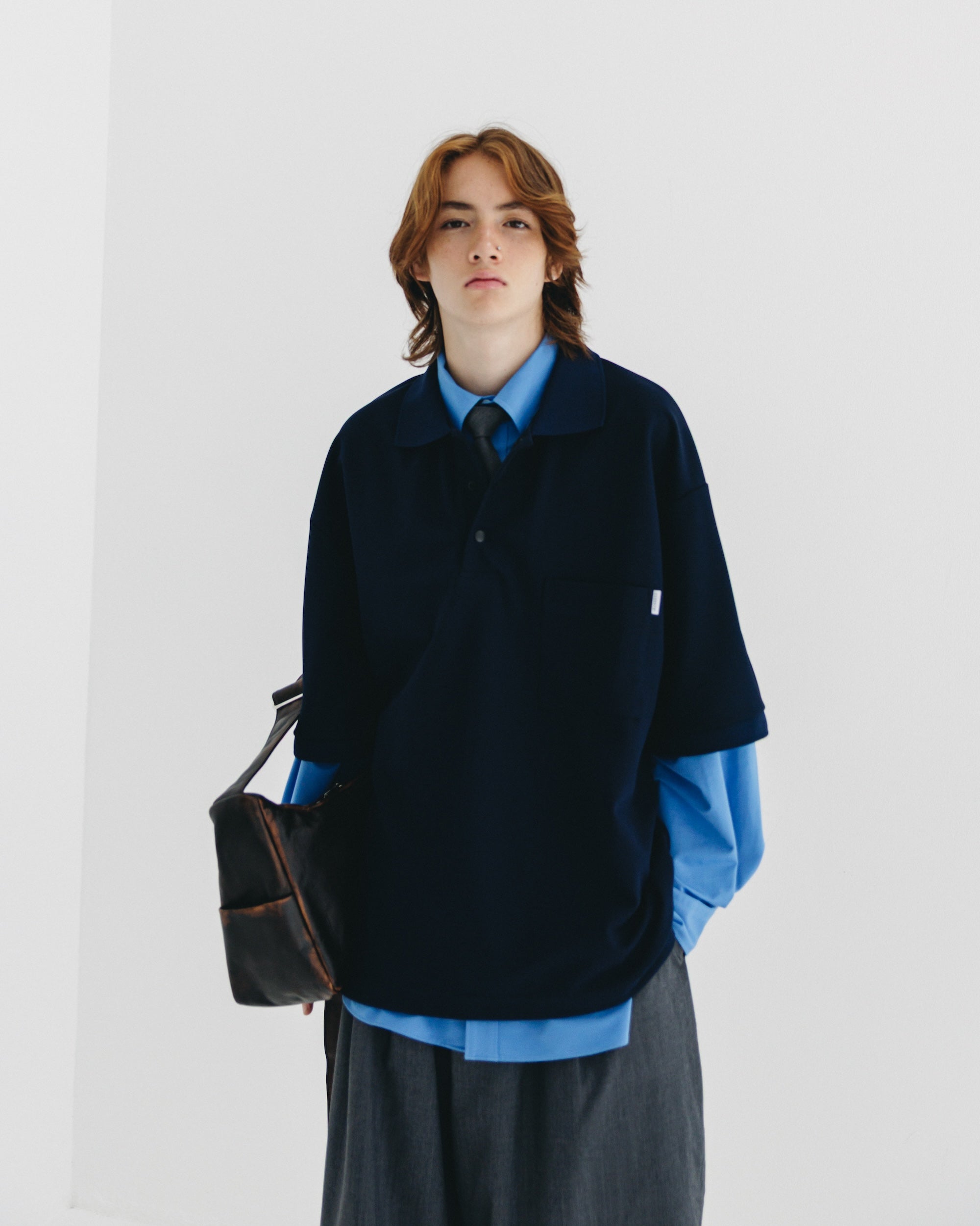 【9.6 SAT 20:00- IN STOCK】ACTIVE CITY S/S POLO SHIRT (NAVY)
