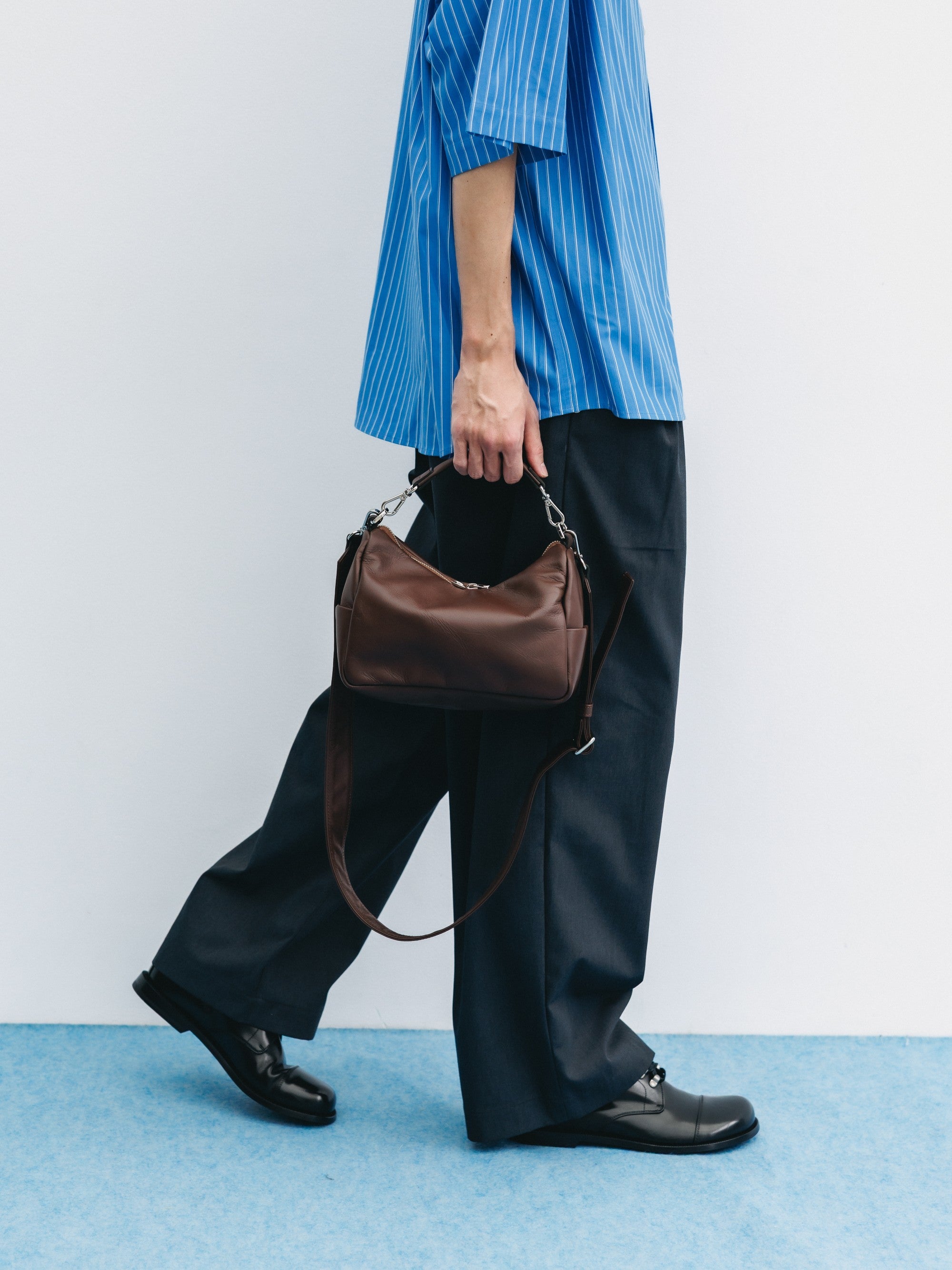 【8.5 WED 20:00- IN STOCK】T/C GABARDINE CITY WIDE STRAIGHT PANTS (CHARCOAL)