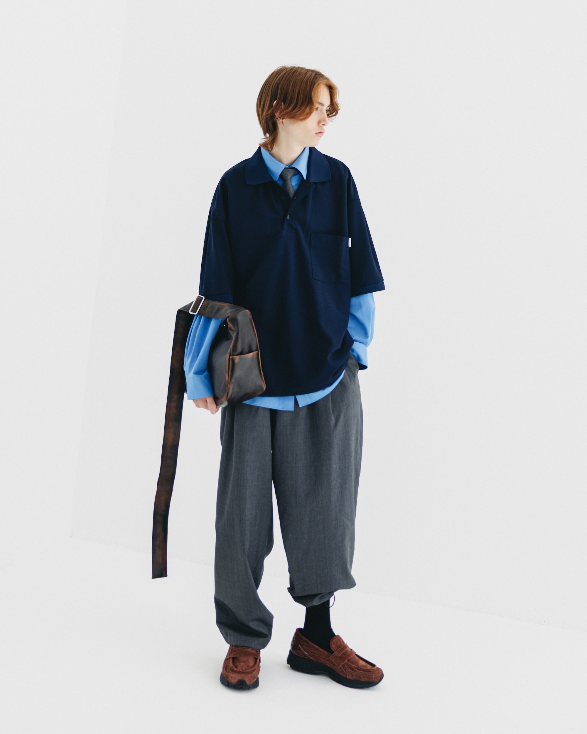 【9.6 SAT 20:00- IN STOCK】ACTIVE CITY S/S POLO SHIRT (NAVY)