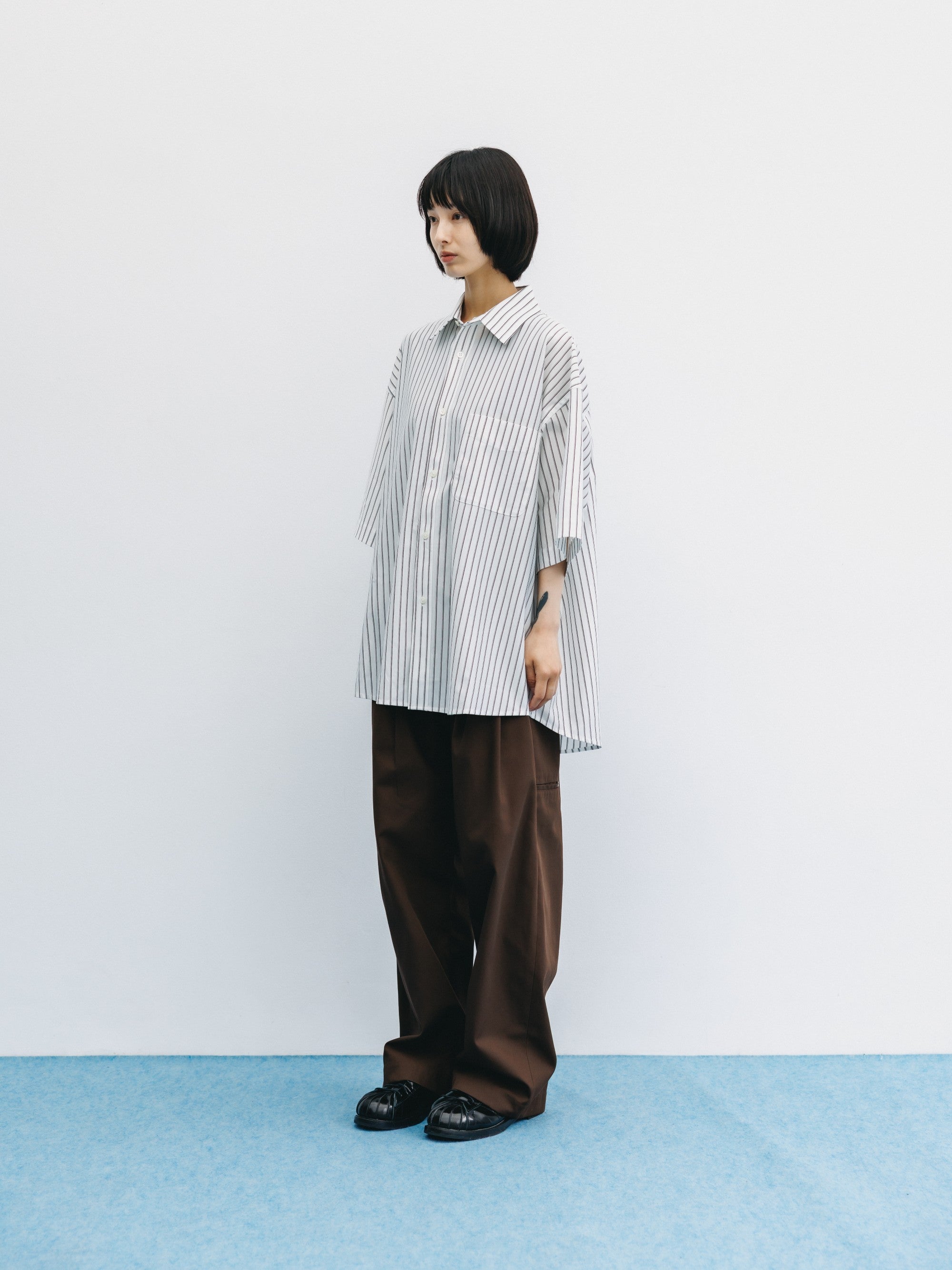 【8.5 WED 20:00- IN STOCK】T/C CITY WIDE STRAIGHT PANTS (BROWN)