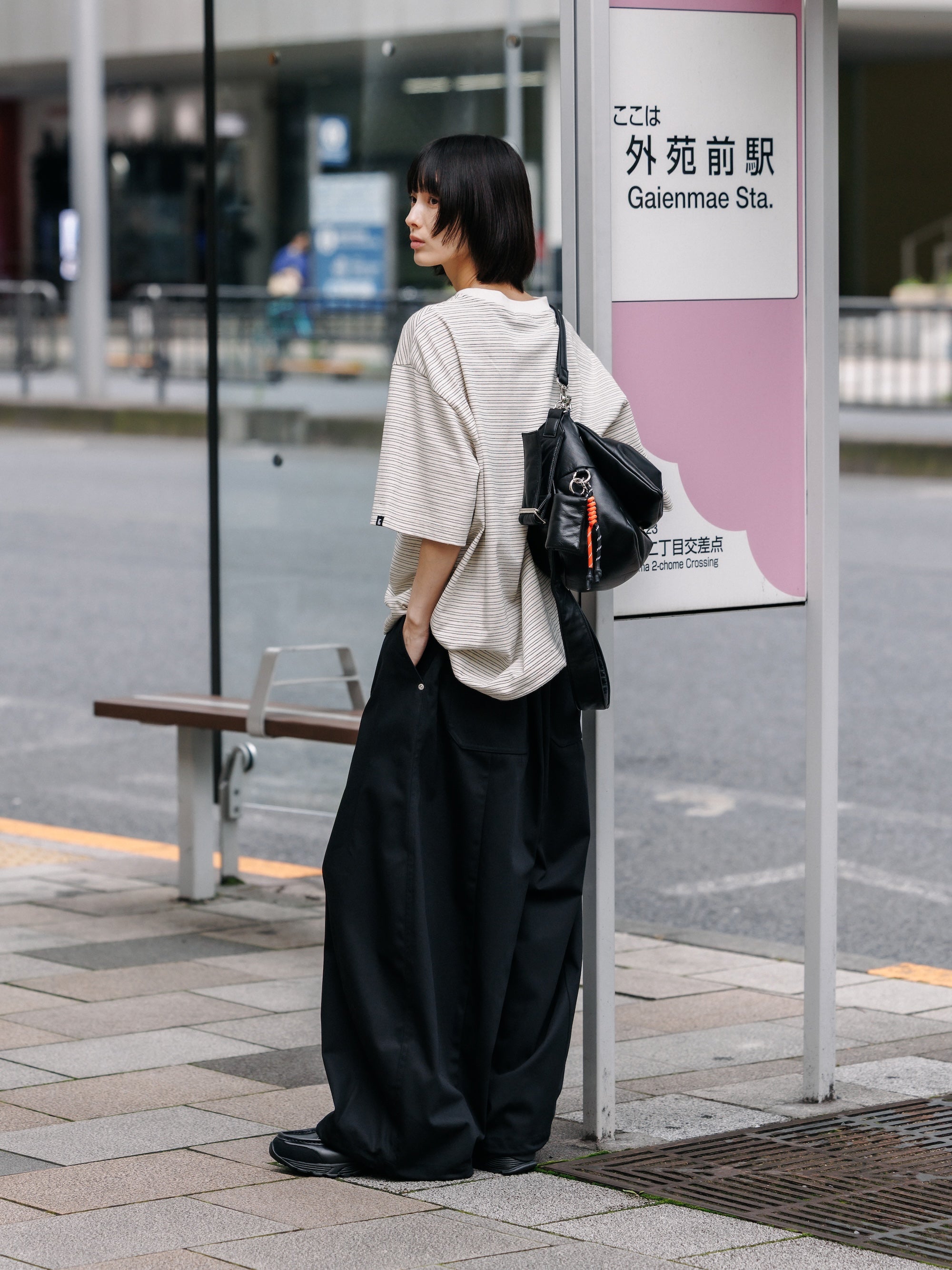 【7.11 SAT 20:00- IN STOCK】T/C GABARDINE CITY WIDE PANTS (BLACK)