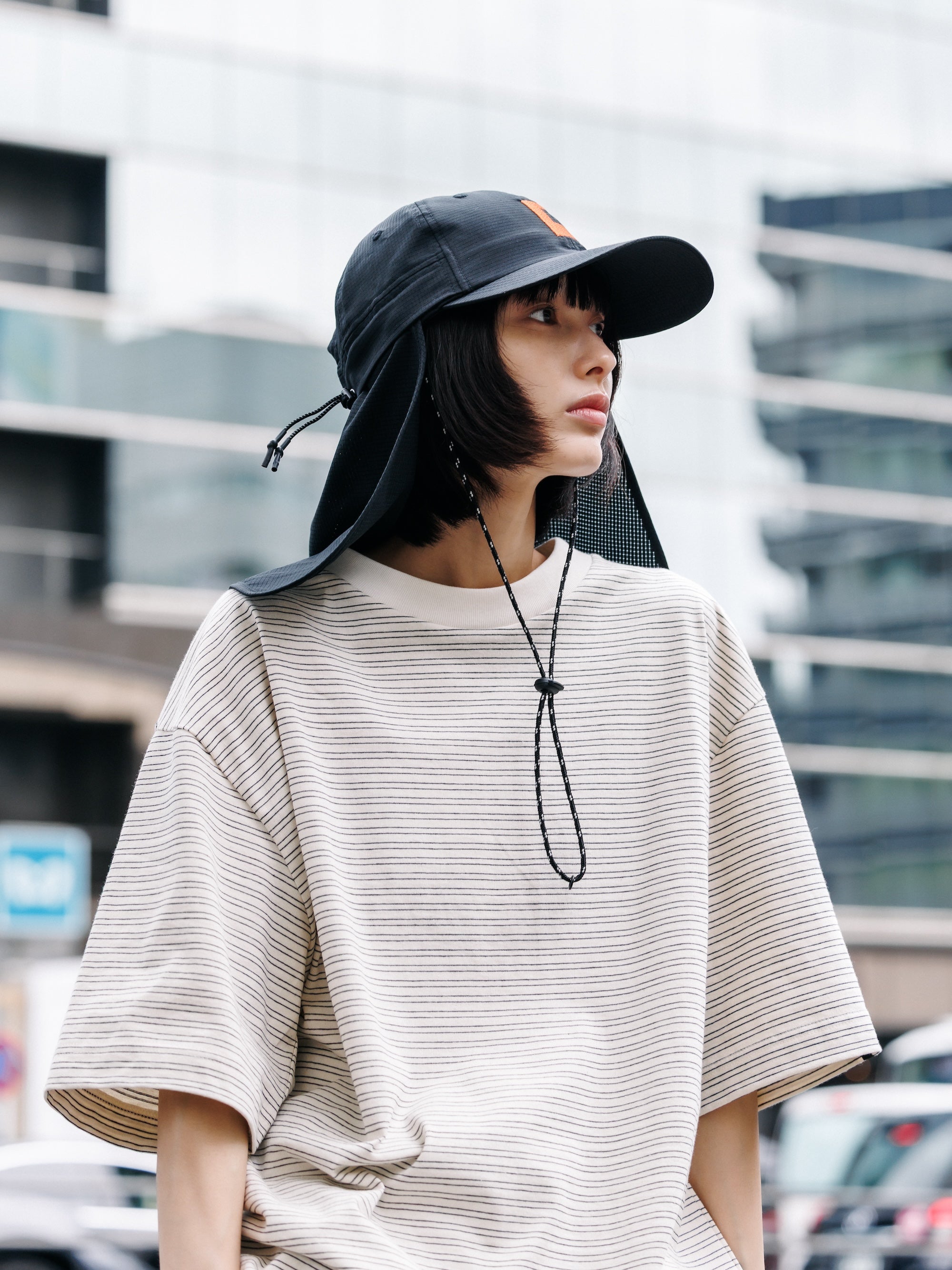 【7.11 SAT 20:00- IN STOCK】"C"ACTIVE CITY SUNSHADE CAP (BLACK×ORANGE)