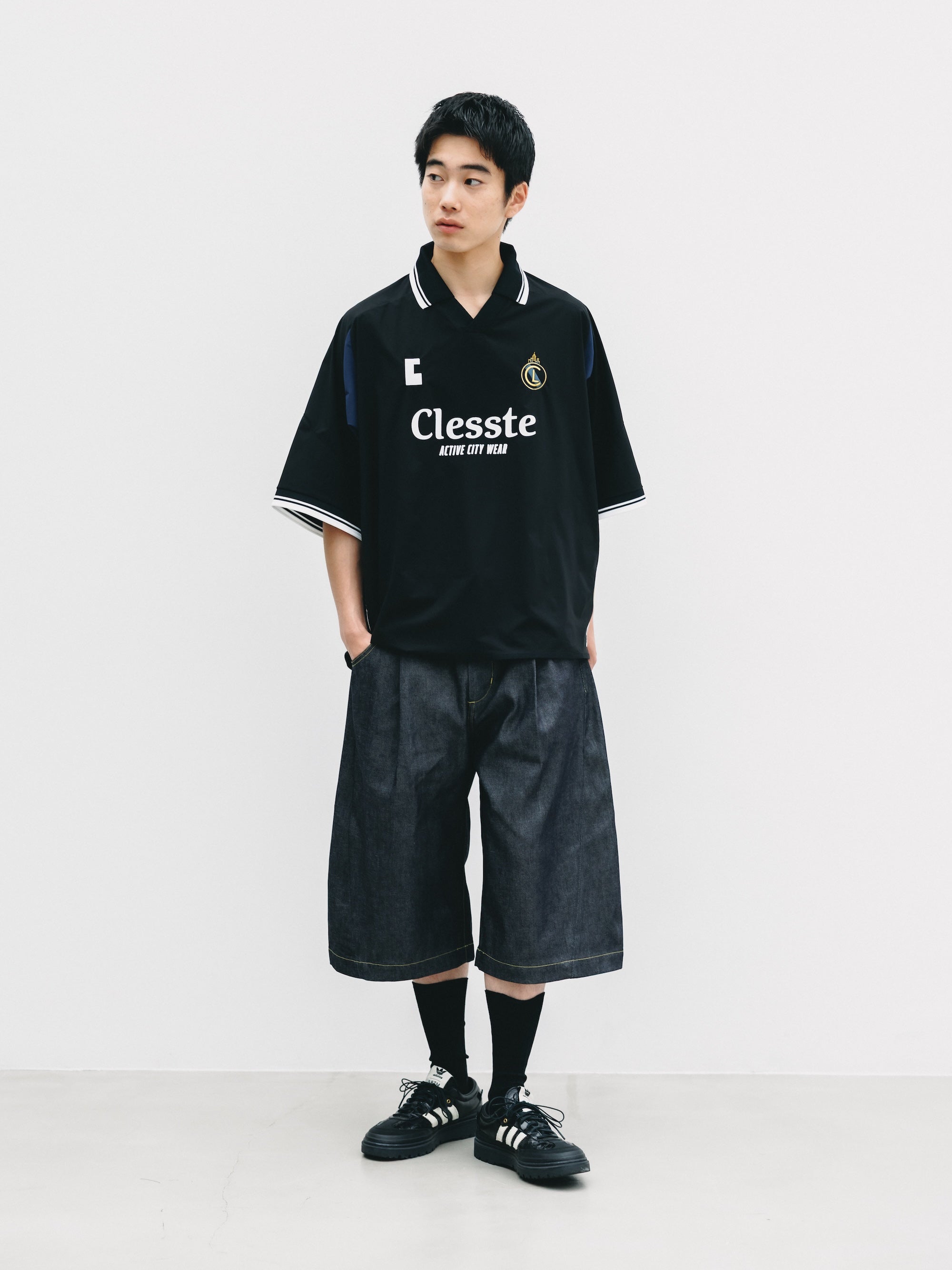 【6.13 SAT 20:00- IN STOCK】SELVEDGE DENIM CITY BAGGY HALF PANTS (RIGID INDIGO)