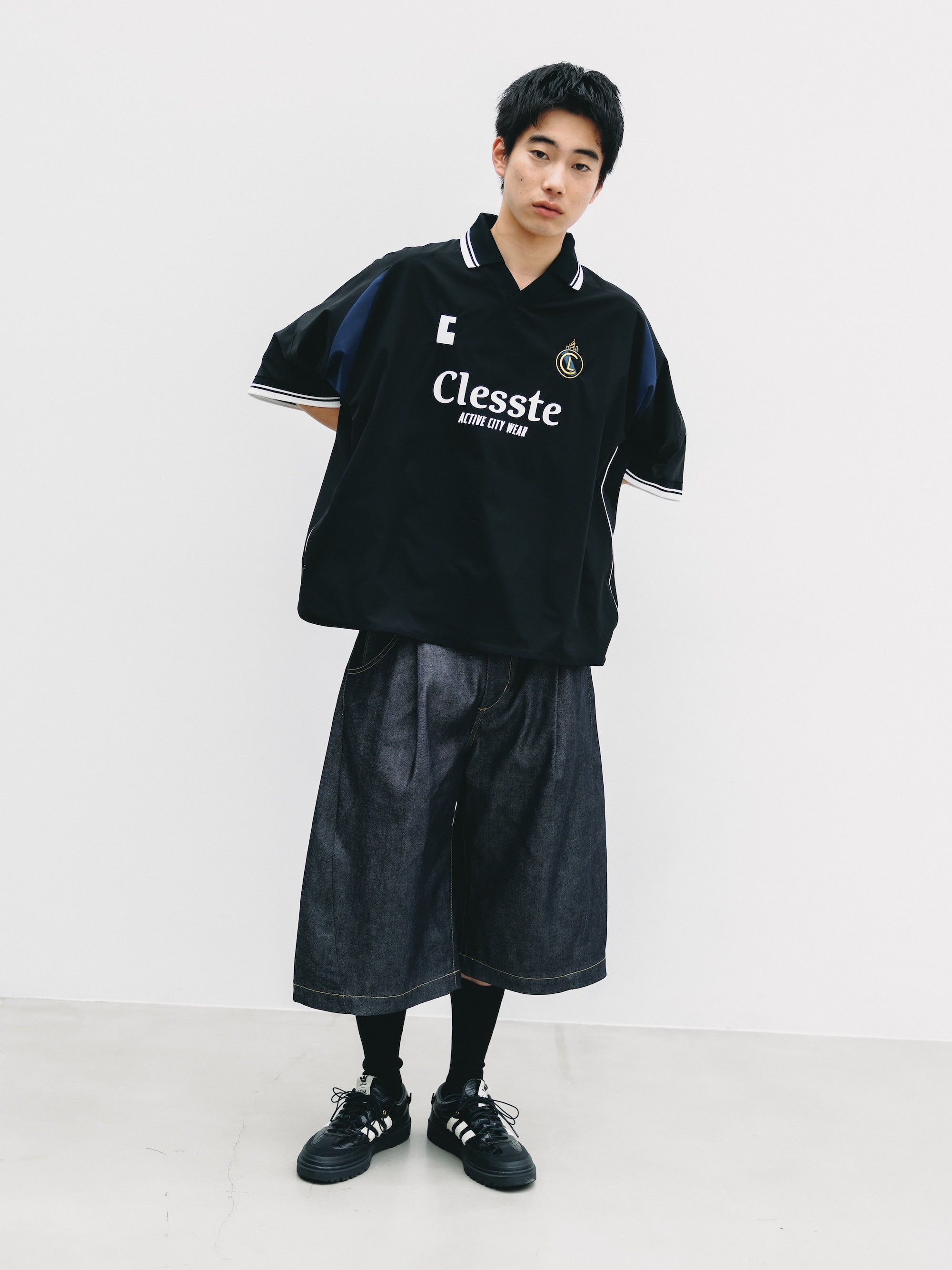 【6.13 SAT 20:00- IN STOCK】SELVEDGE DENIM CITY BAGGY HALF PANTS (RIGID INDIGO)