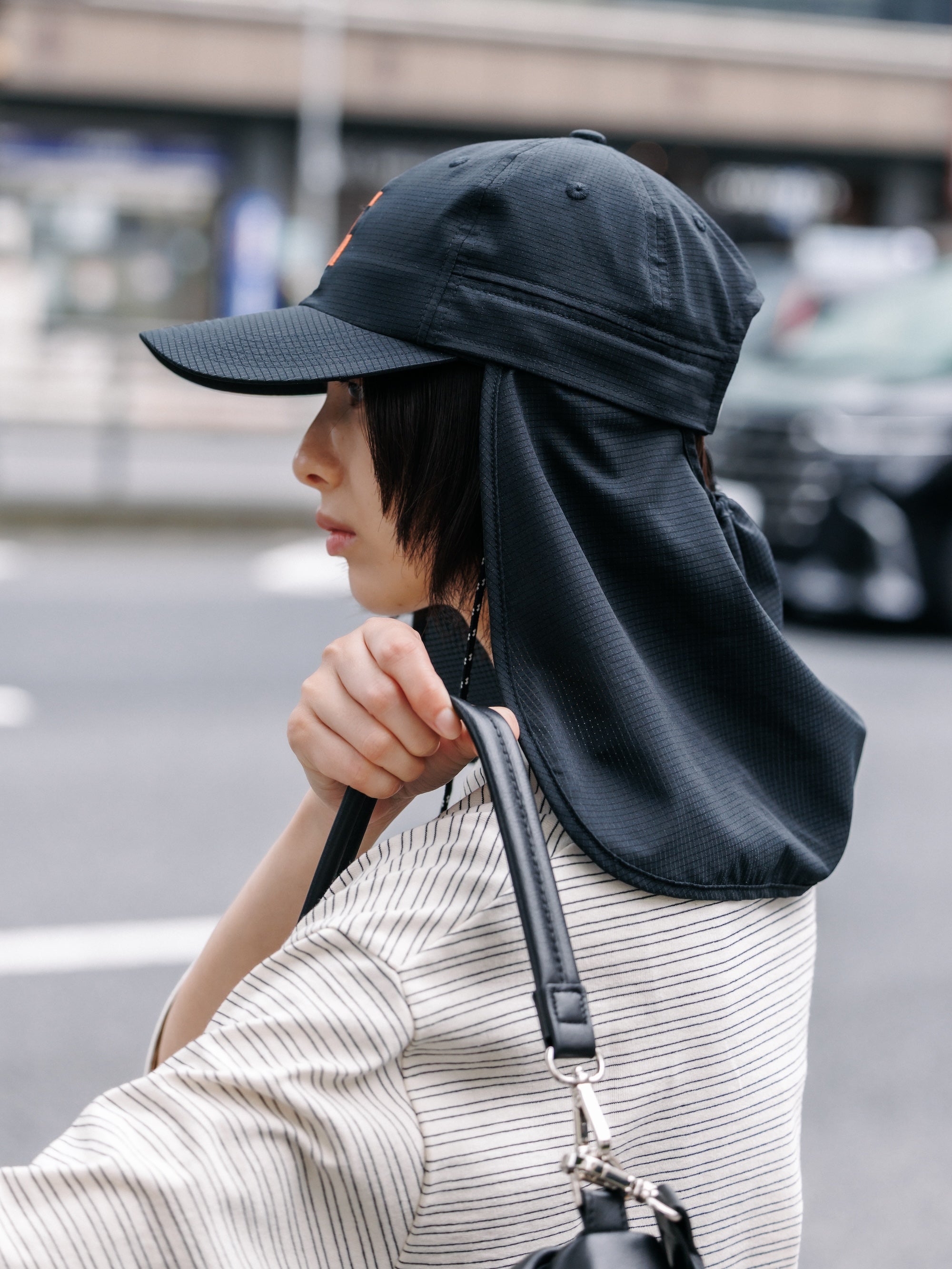 【7.11 SAT 20:00- IN STOCK】"C"ACTIVE CITY SUNSHADE CAP (BLACK×ORANGE)