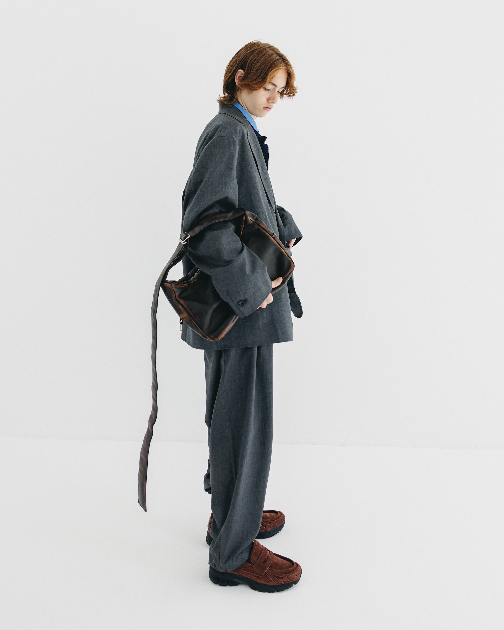 【10.4 SAT 20:00- IN STOCK】VINTAGE LEATHER HOLIDAY BAG (BROWN)