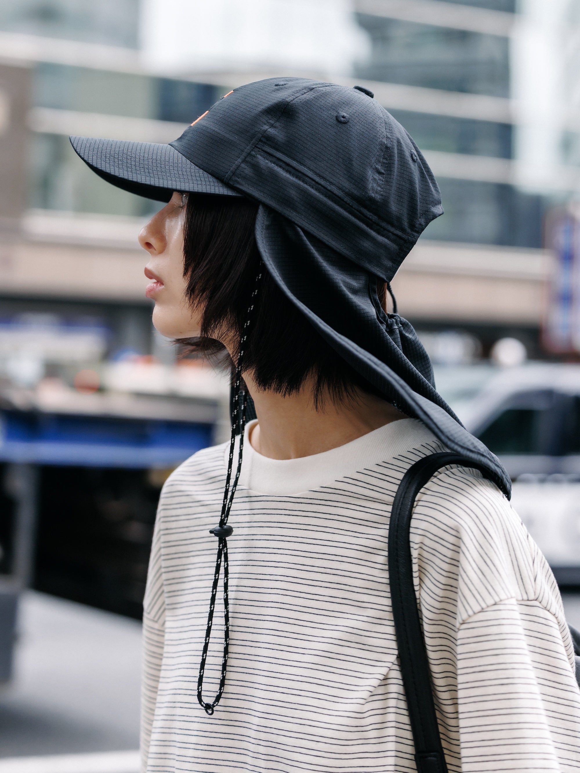 【7.11 SAT 20:00- IN STOCK】"C"ACTIVE CITY SUNSHADE CAP (BLACK×ORANGE)