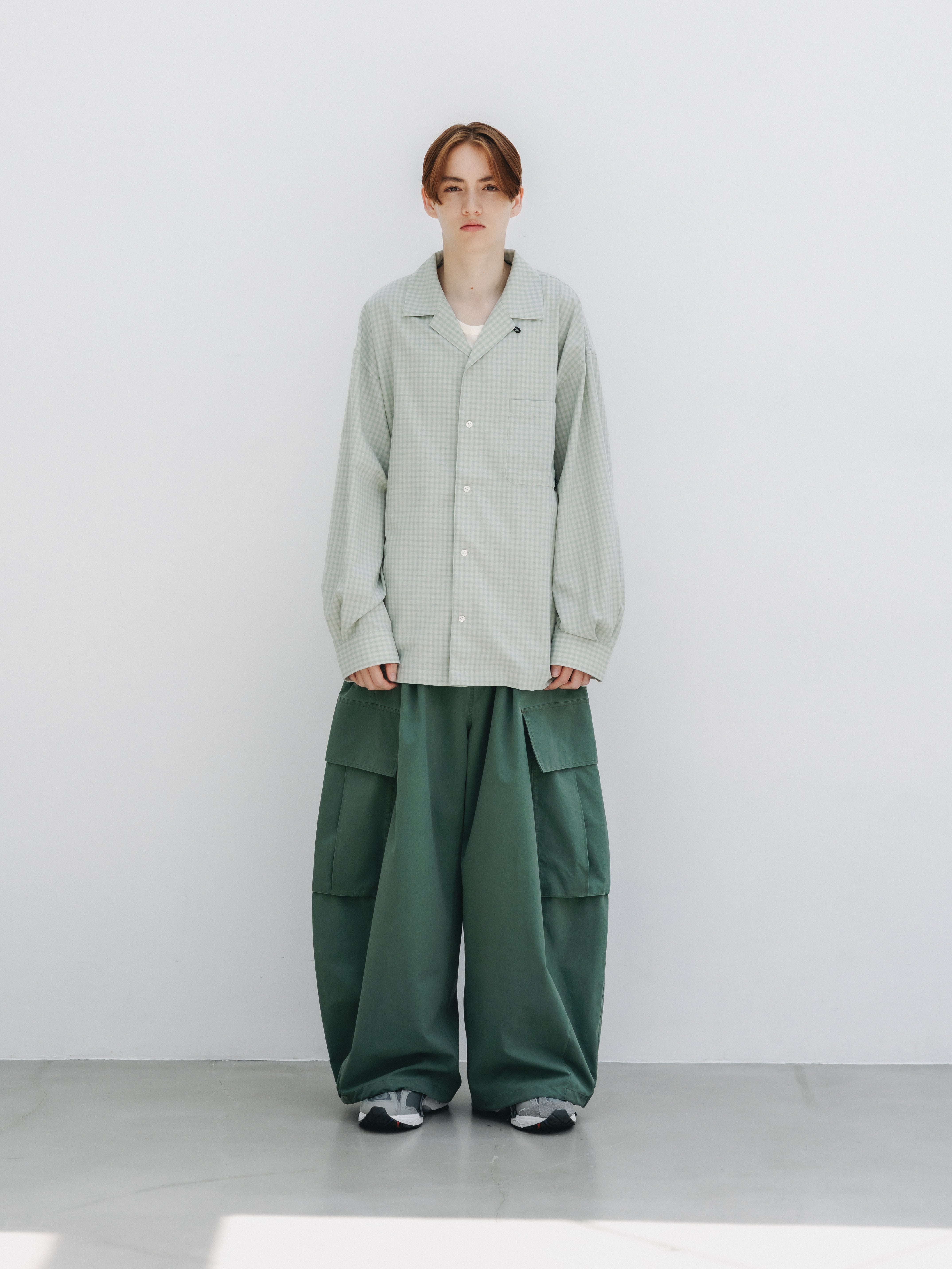 VINTAGE EFFECT COOLDOTS® CITY MEGA POCKET BALLOON CARGO PANTS(OLIVE)