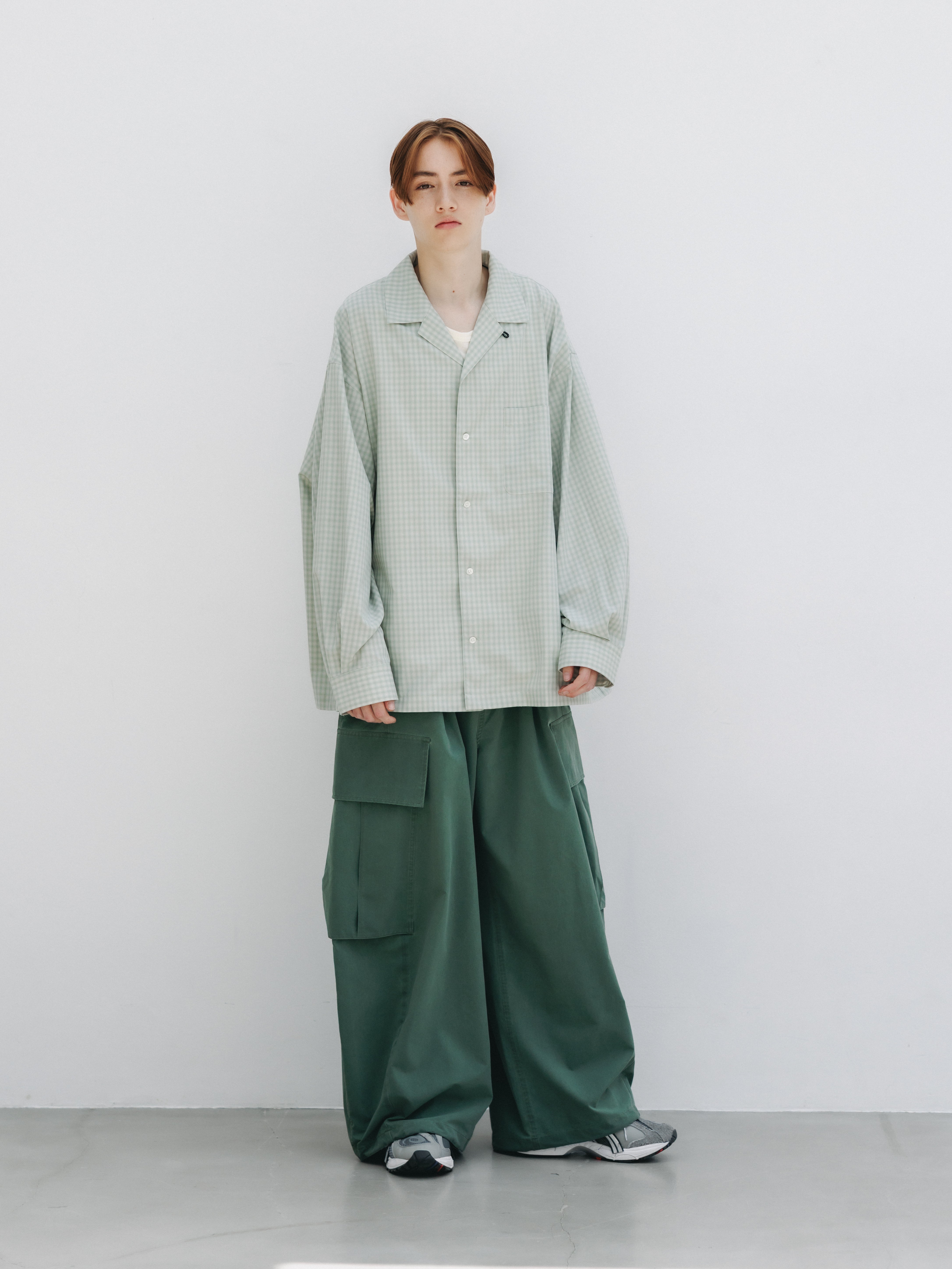 【5.20 WED 20:00- IN STOCK】VINTAGE EFFECT COOLDOTS® CITY MEGA POCKET BALLOON CARGO PANTS(OLIVE)