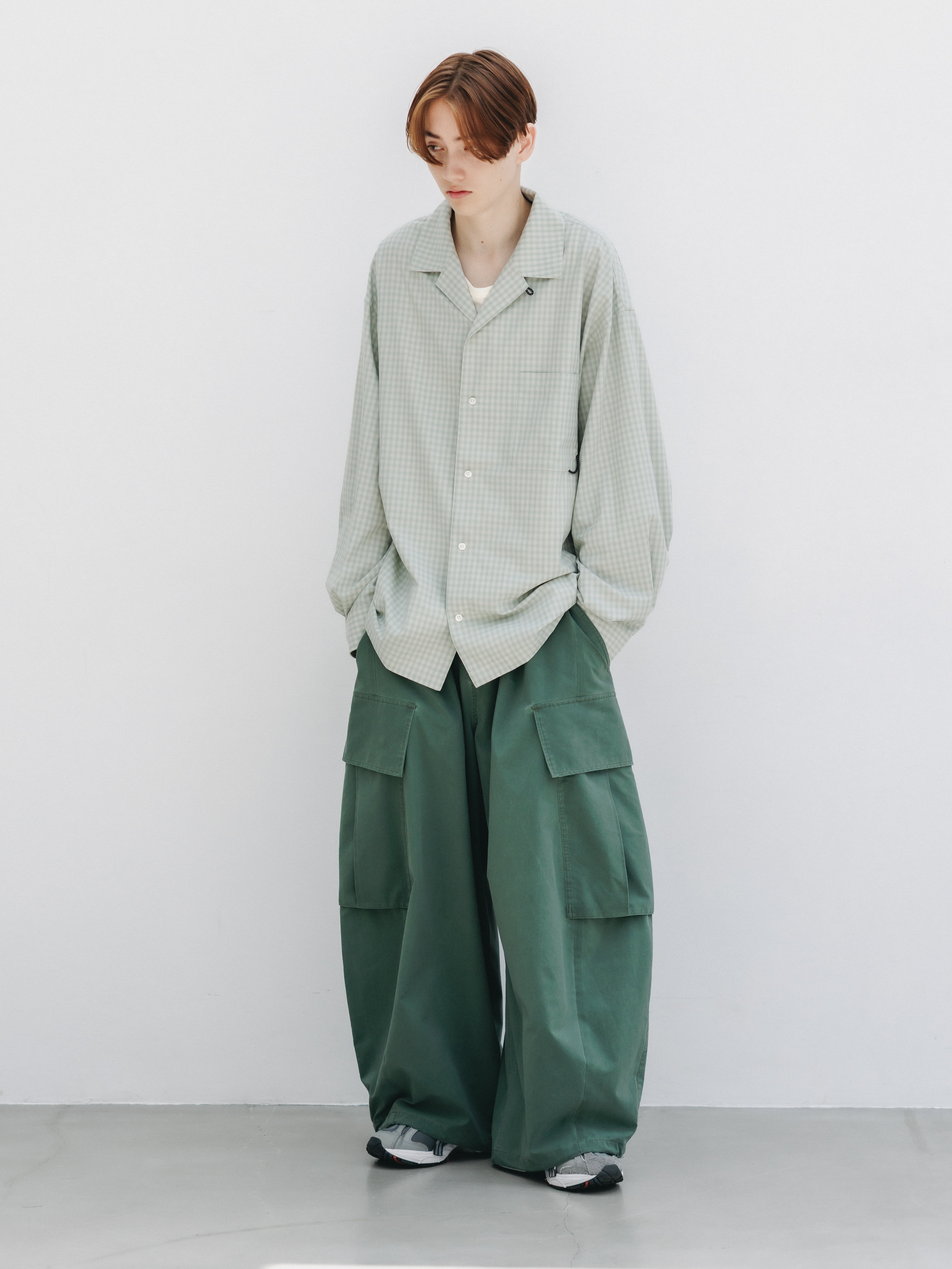 VINTAGE EFFECT COOLDOTS® CITY MEGA POCKET BALLOON CARGO PANTS(OLIVE)