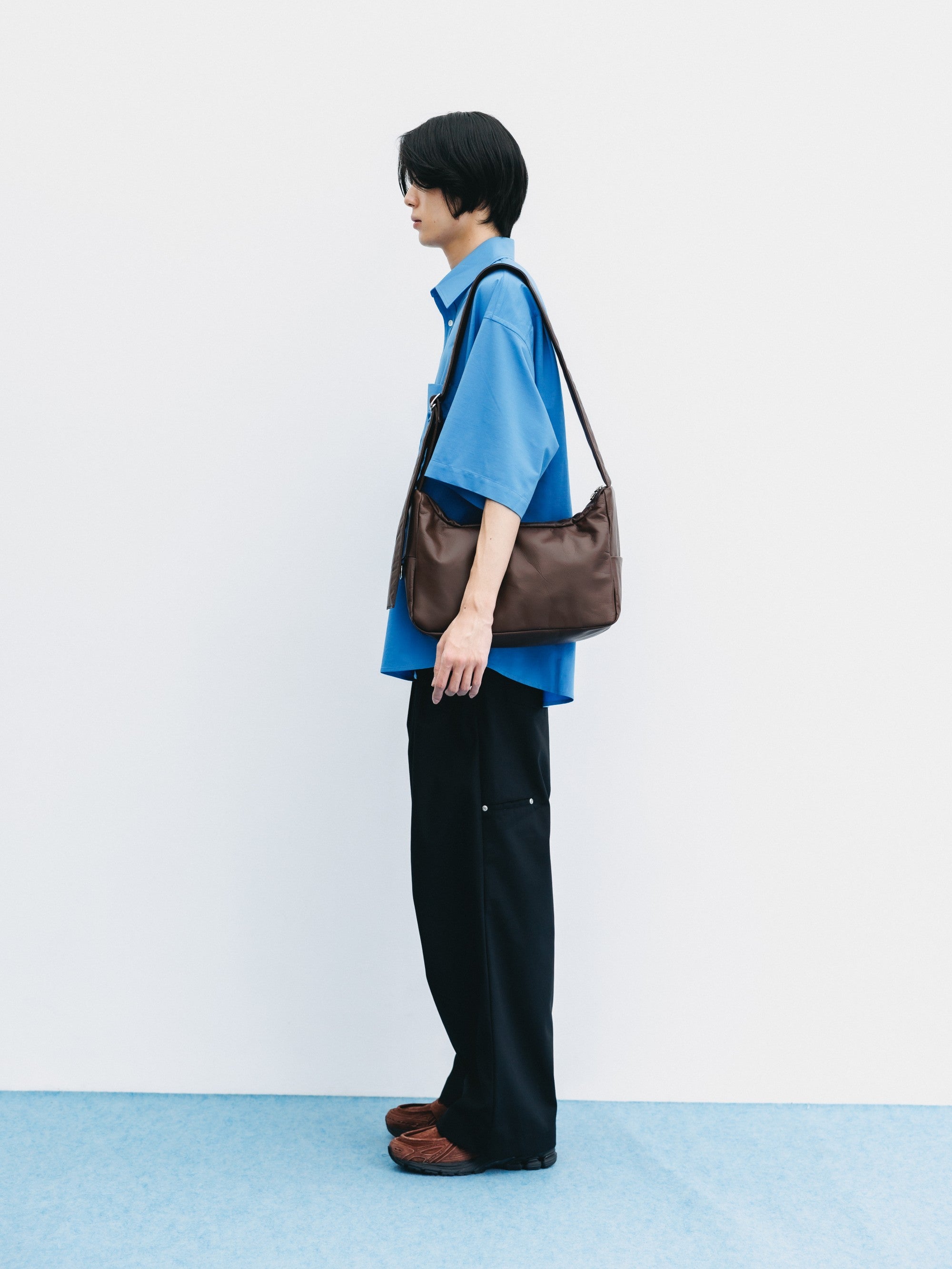 【8.5 WED 20:00- IN STOCK】T/C GABARDINE CITY WIDE STRAIGHT PANTS (BLACK)