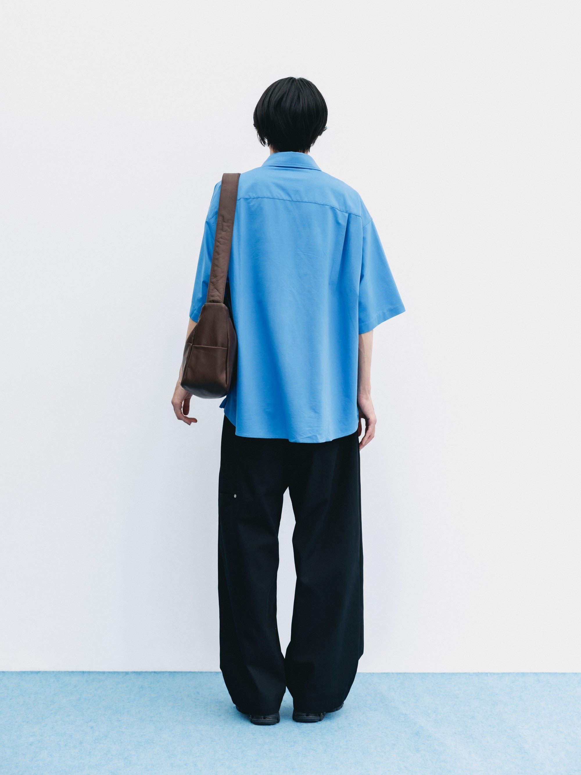 【8.5 WED 20:00- IN STOCK】T/C GABARDINE CITY WIDE STRAIGHT PANTS (BLACK)