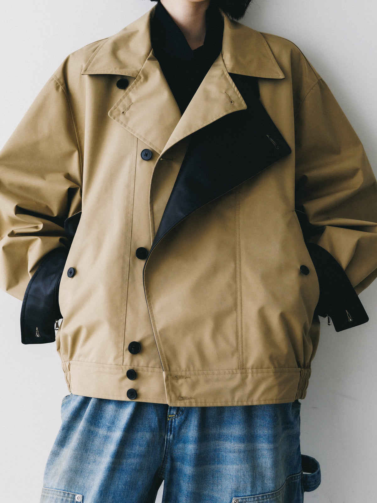 【10.24 SAT 20:00- IN STOCK】 +phenix WINDSTOPPER® by GORE-TEX LABS TWILL CITY DOUBLE FLAP JACKET (CAMEL BEIGE)