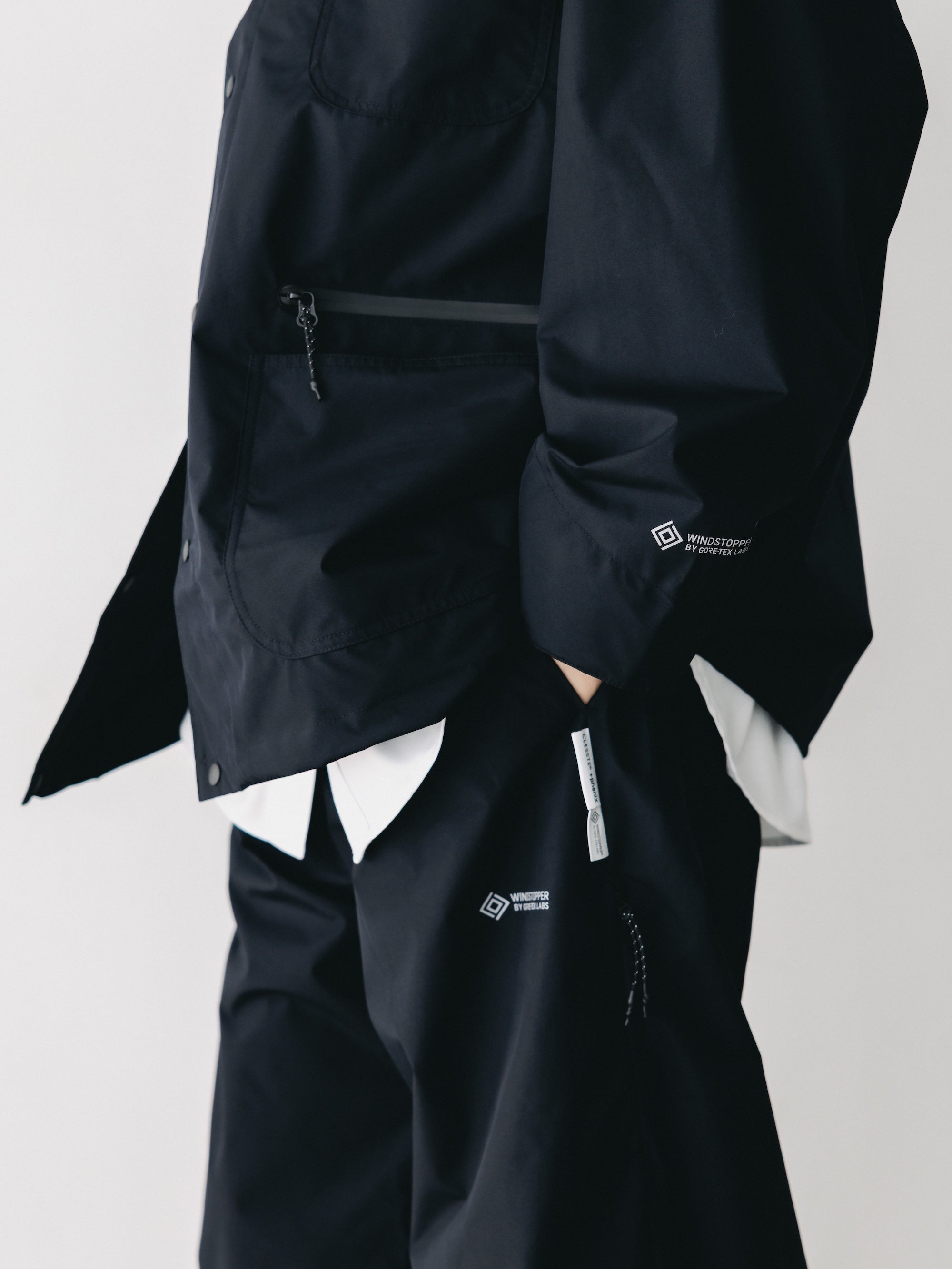 +phenix WINDSTOPPER® BY GORE-TEX LABS CITY STORAGE COVERALL JACKET (BLACK)