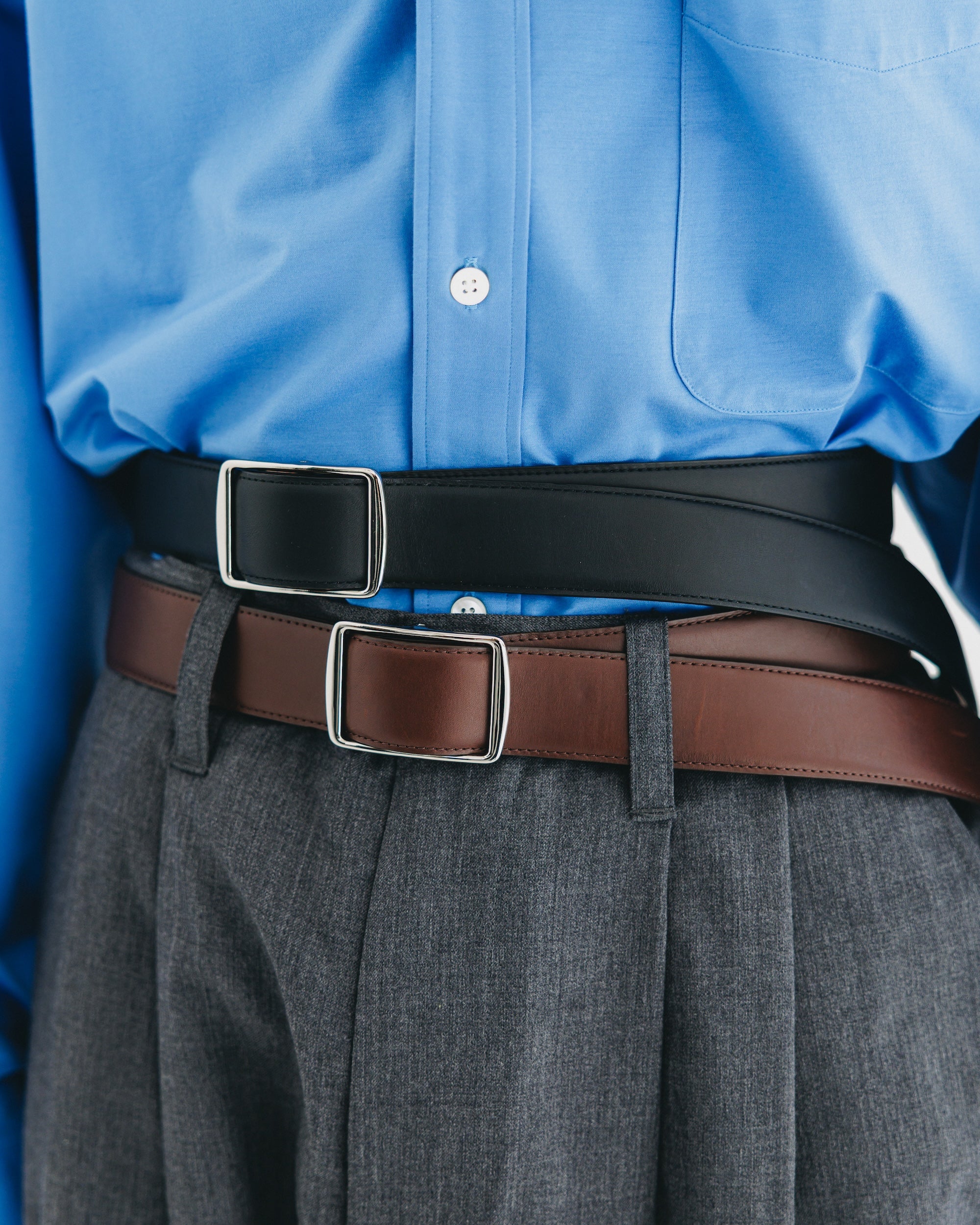 【9.6 SAT 20:00- IN STOCK】HOLELESS ESSENTIAL LEATHER BELT (BLACK)