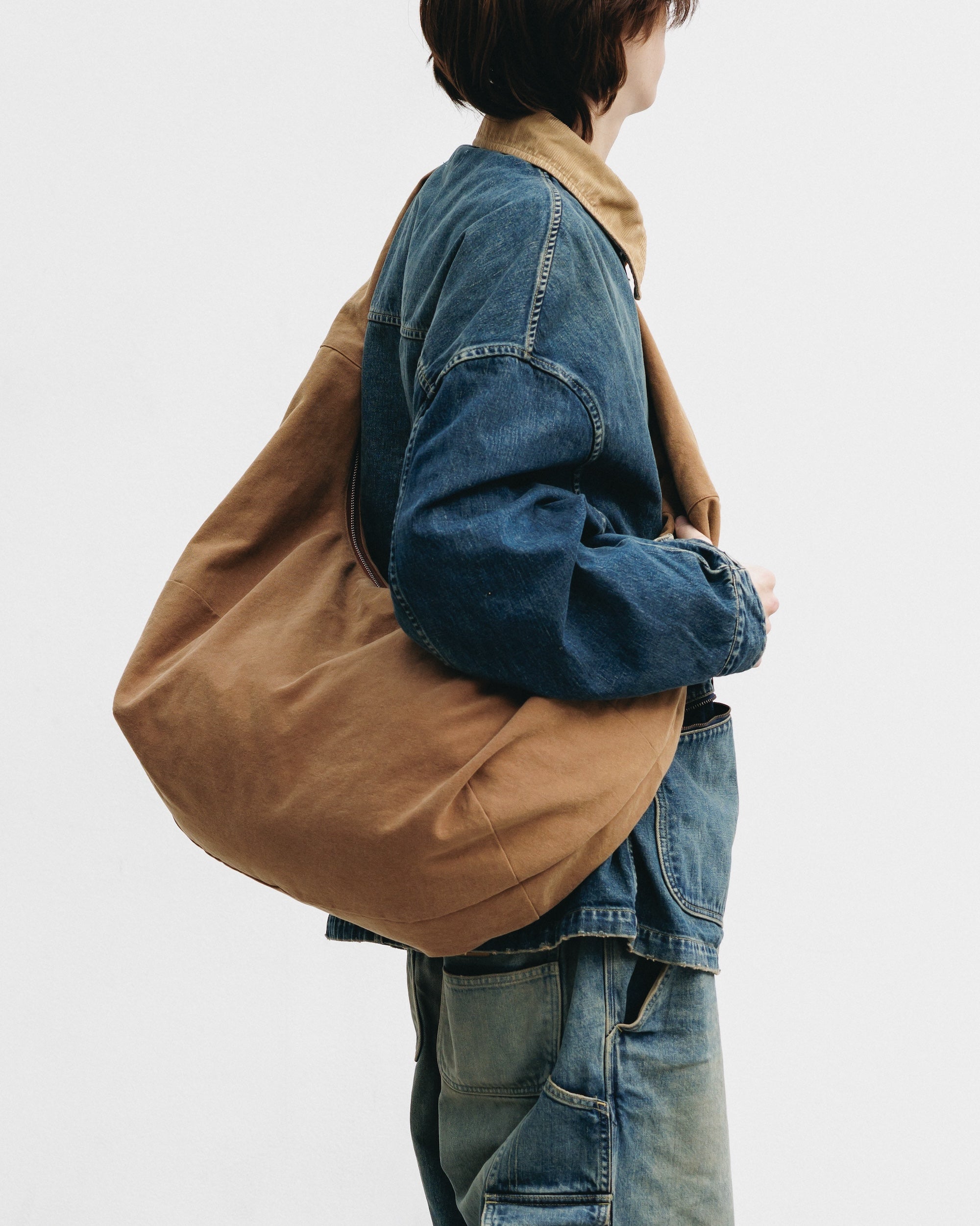 VINTAGE DYED SYSTEM BAG (L) (BROWN)