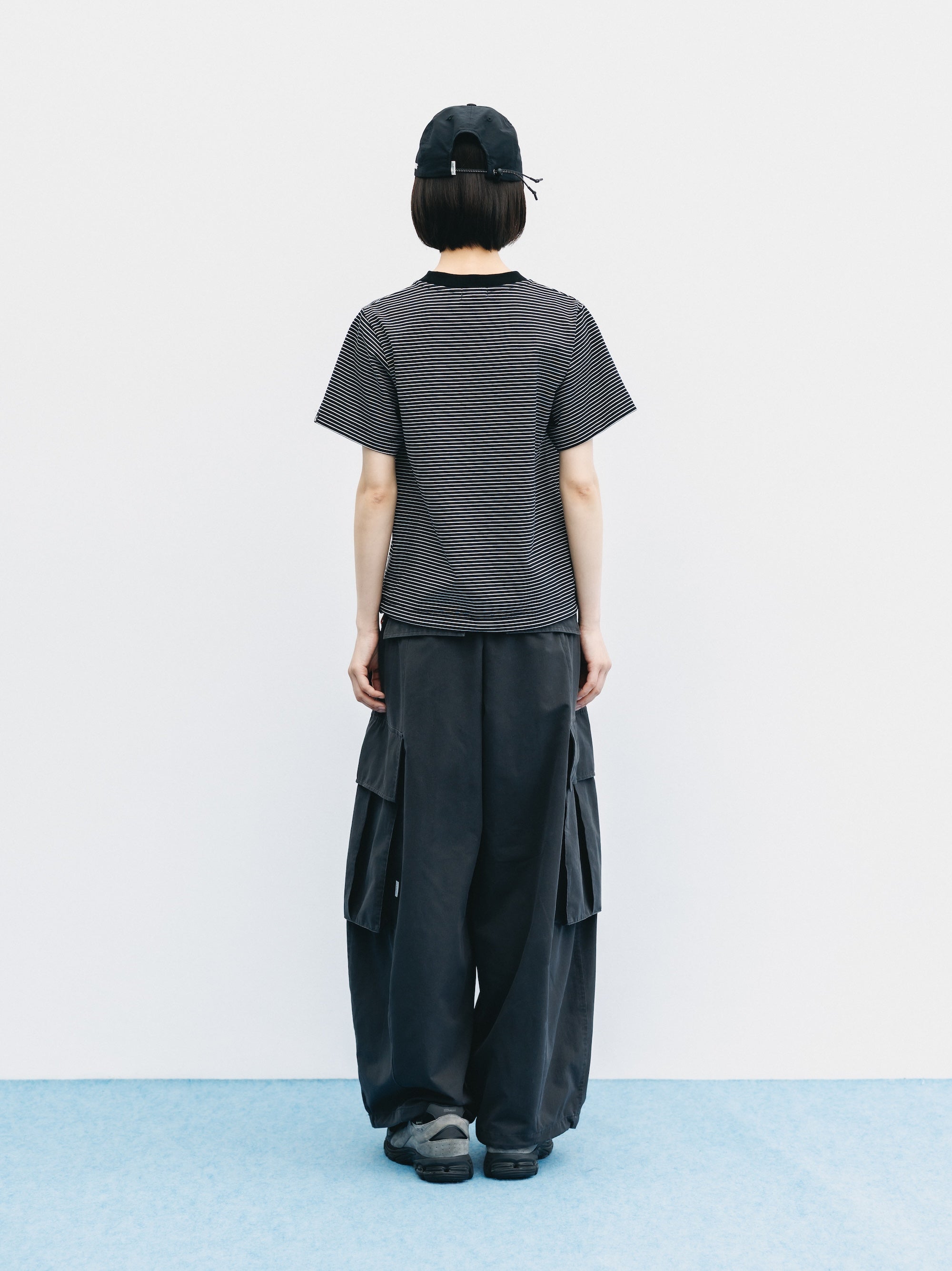 【5.20 WED 20:00- IN STOCK】VINTAGE EFFECT COOLDOTS® CITY MEGA POCKET BALLOON CARGO PANTS(BLACK)