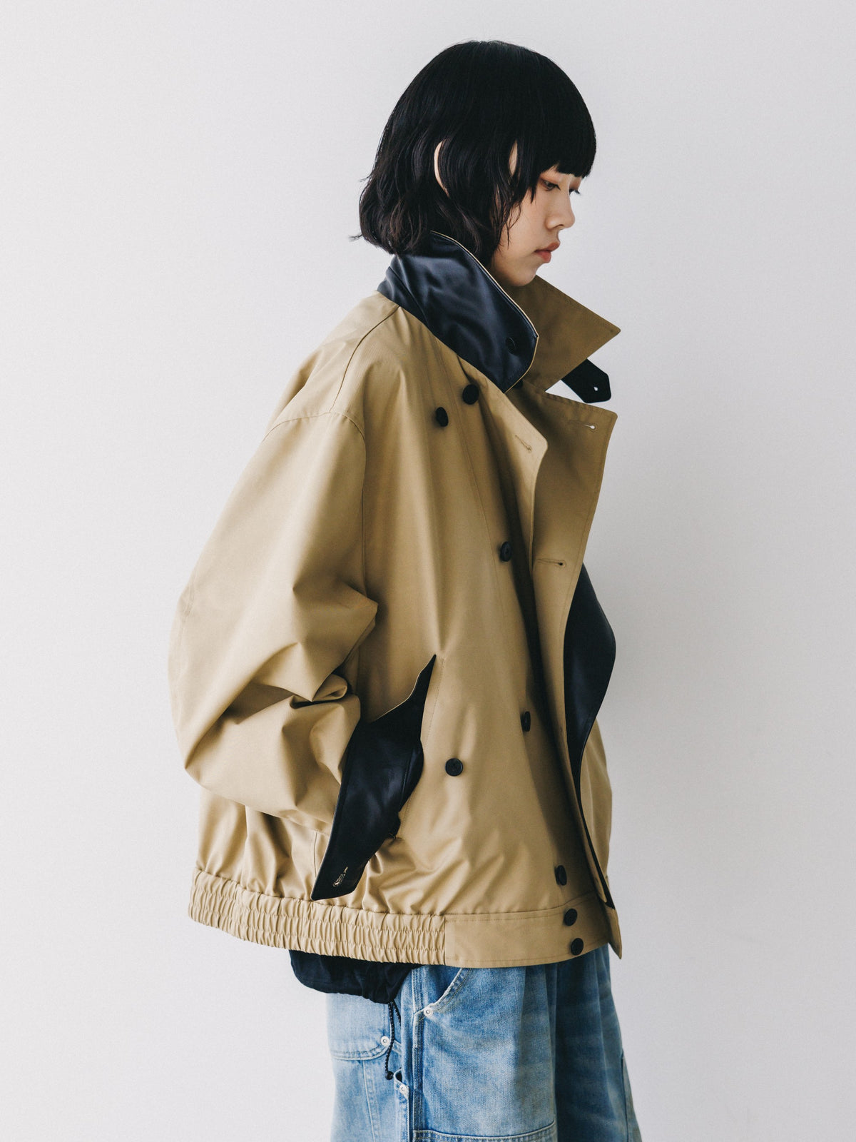【10.24 SAT 20:00- IN STOCK】 +phenix WINDSTOPPER® by GORE-TEX LABS TWILL CITY DOUBLE FLAP JACKET (CAMEL BEIGE)