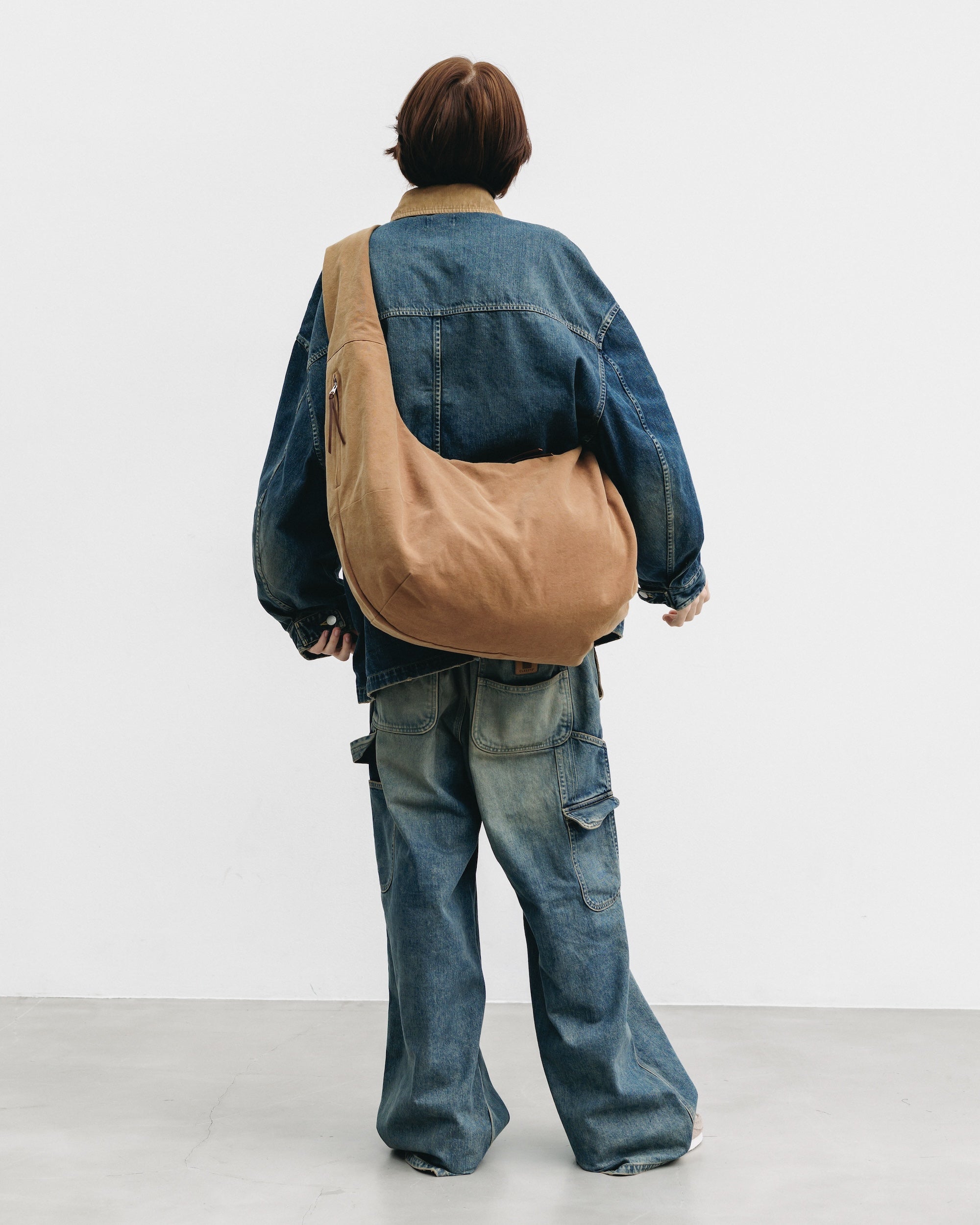 VINTAGE DYED SYSTEM BAG (L) (BROWN)