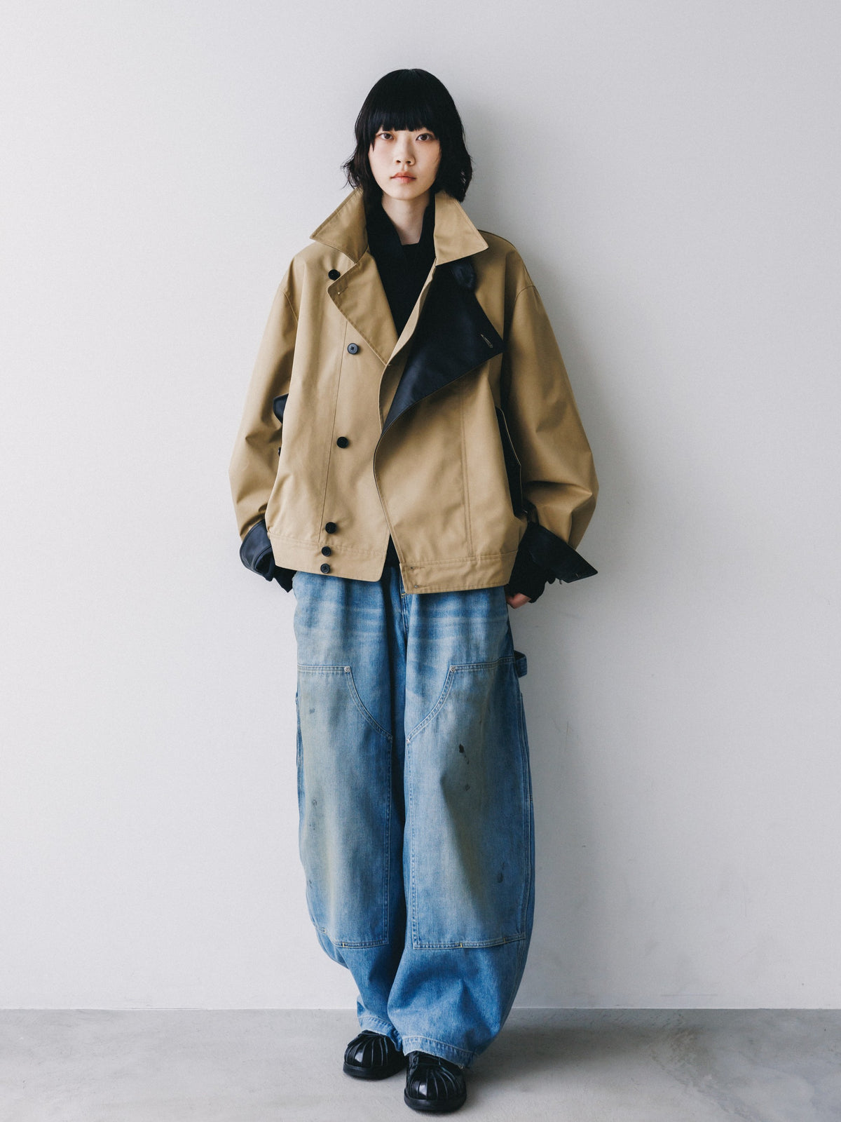 【10.24 SAT 20:00- IN STOCK】 +phenix WINDSTOPPER® by GORE-TEX LABS TWILL CITY DOUBLE FLAP JACKET (CAMEL BEIGE)
