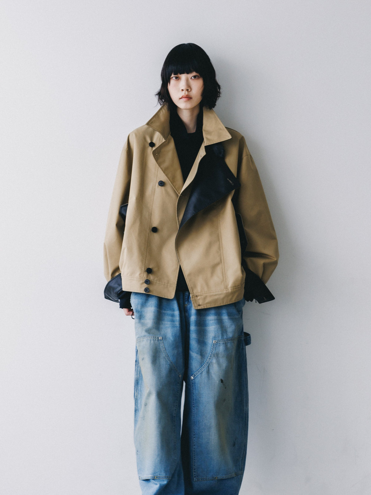 【10.24 SAT 20:00- IN STOCK】 +phenix WINDSTOPPER® by GORE-TEX LABS TWILL CITY DOUBLE FLAP JACKET (CAMEL BEIGE)