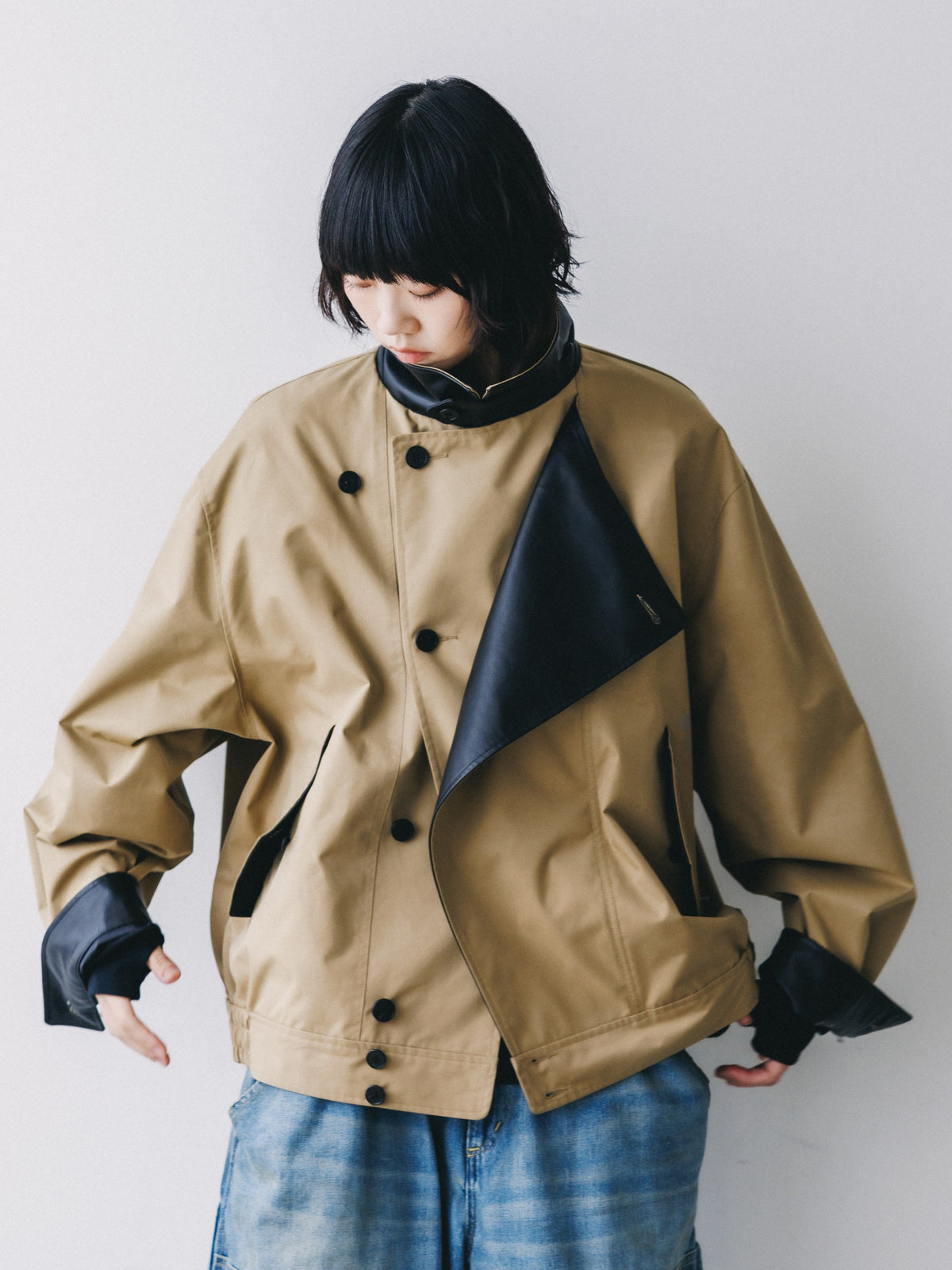【10.24 SAT 20:00- IN STOCK】 +phenix WINDSTOPPER® by GORE-TEX LABS TWILL CITY DOUBLE FLAP JACKET (CAMEL BEIGE)