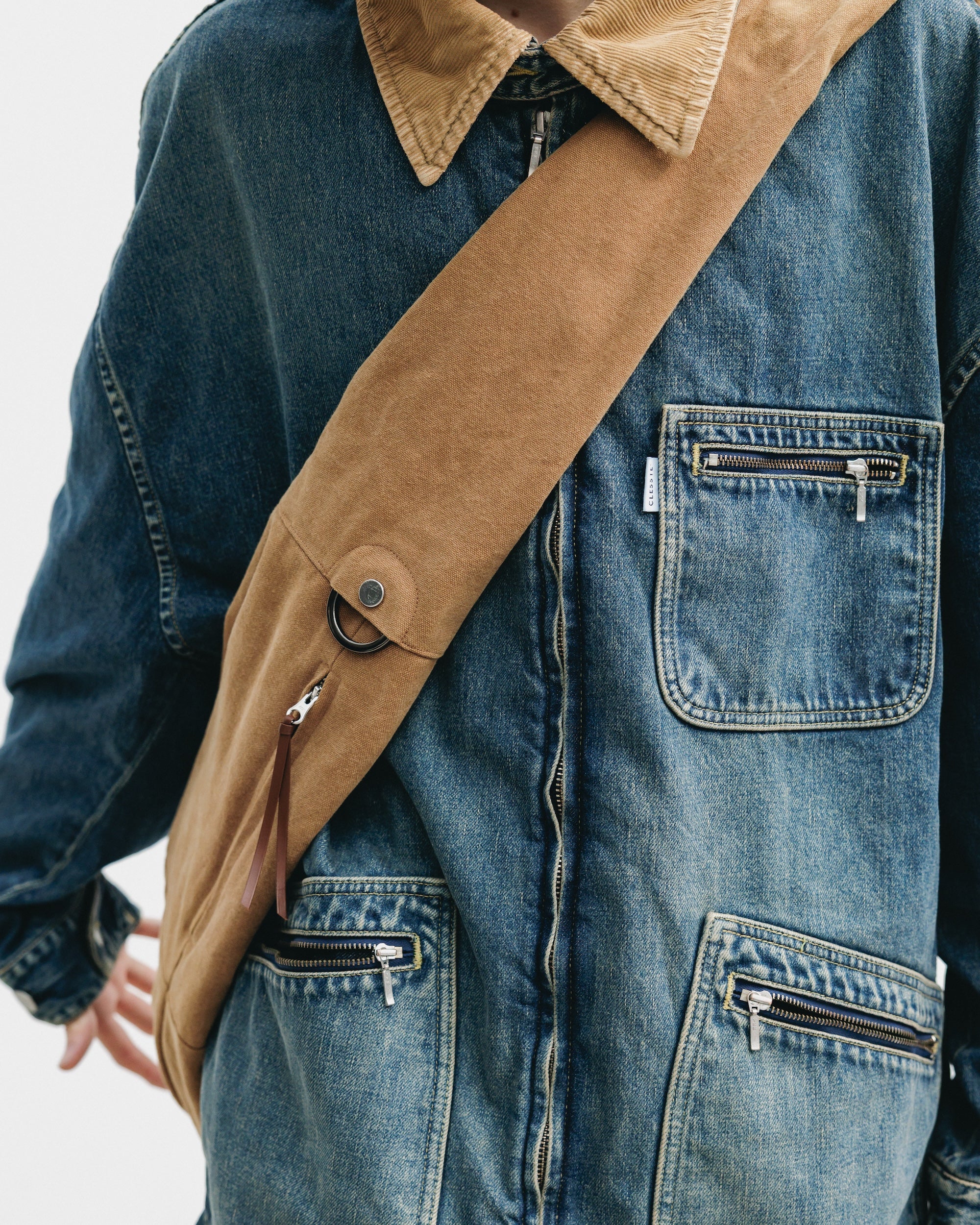 VINTAGE DYED SYSTEM BAG (L) (BROWN)