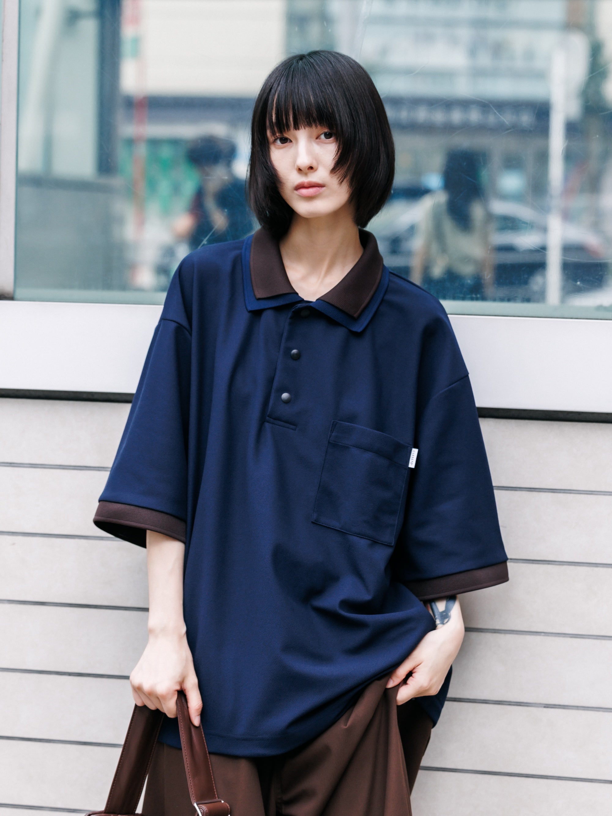 7.11 SAT 20:00- IN STOCK】ACTIVE CITY S/S DOUBLE COLLAR POLO SHIRT (NA