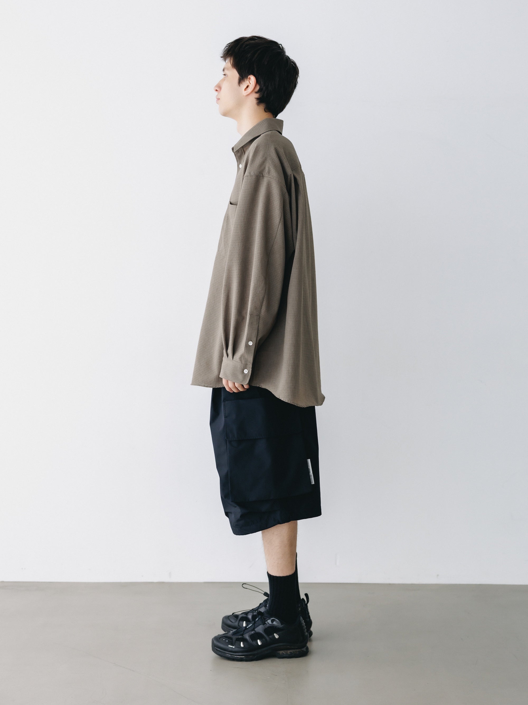 【4.29 WED 20:00 IN STOCK】SHADOW GINGHAM CHECK EVERYDAY L/S SHIRT (BEIGE)