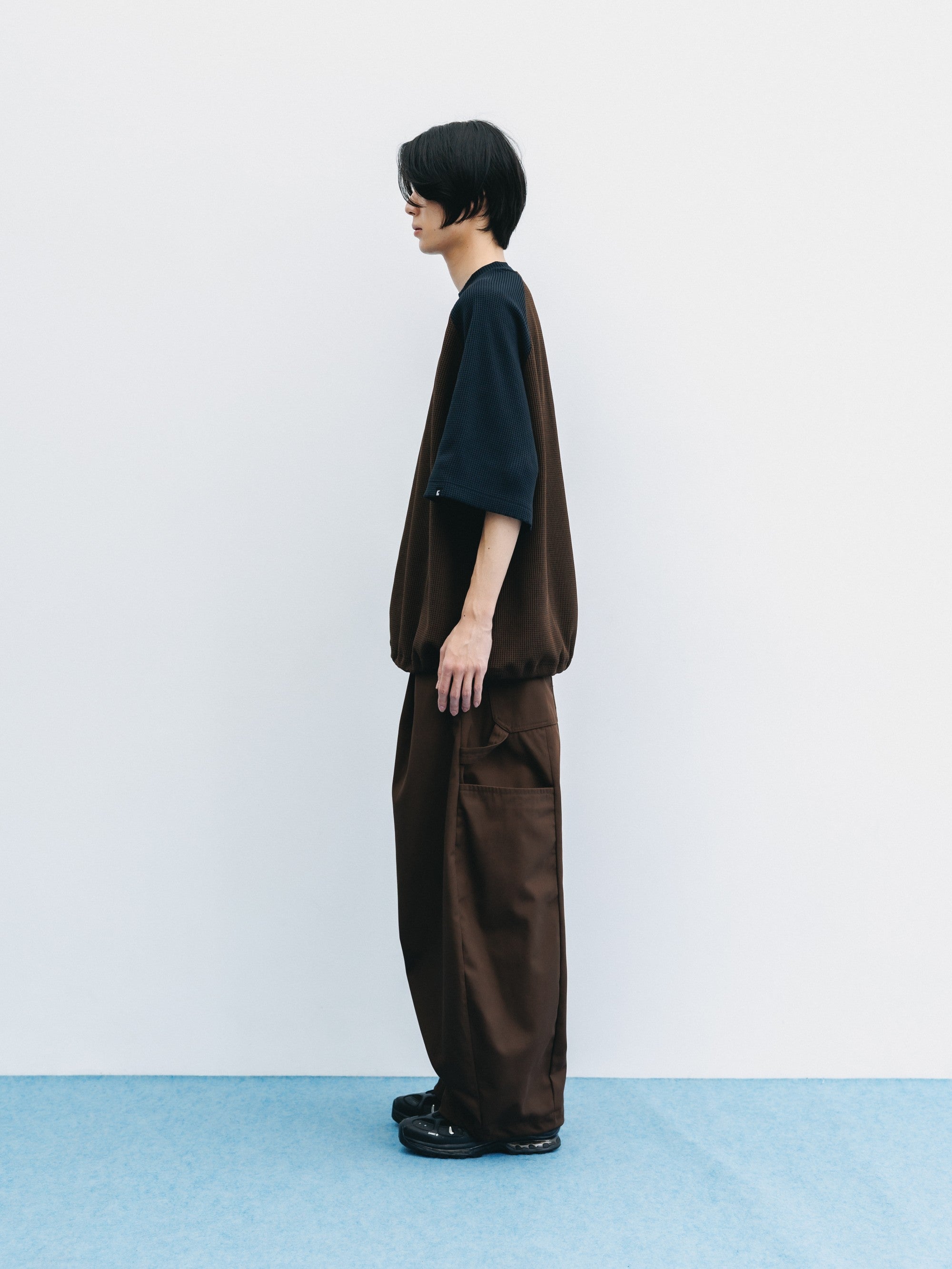 【6.3 WED 20:00- IN STOCK】CITY LIGHT THERMAL RAGLAN S/S T-SHIRT WITH DRAWSTRINGS (BROWN×BLACK)