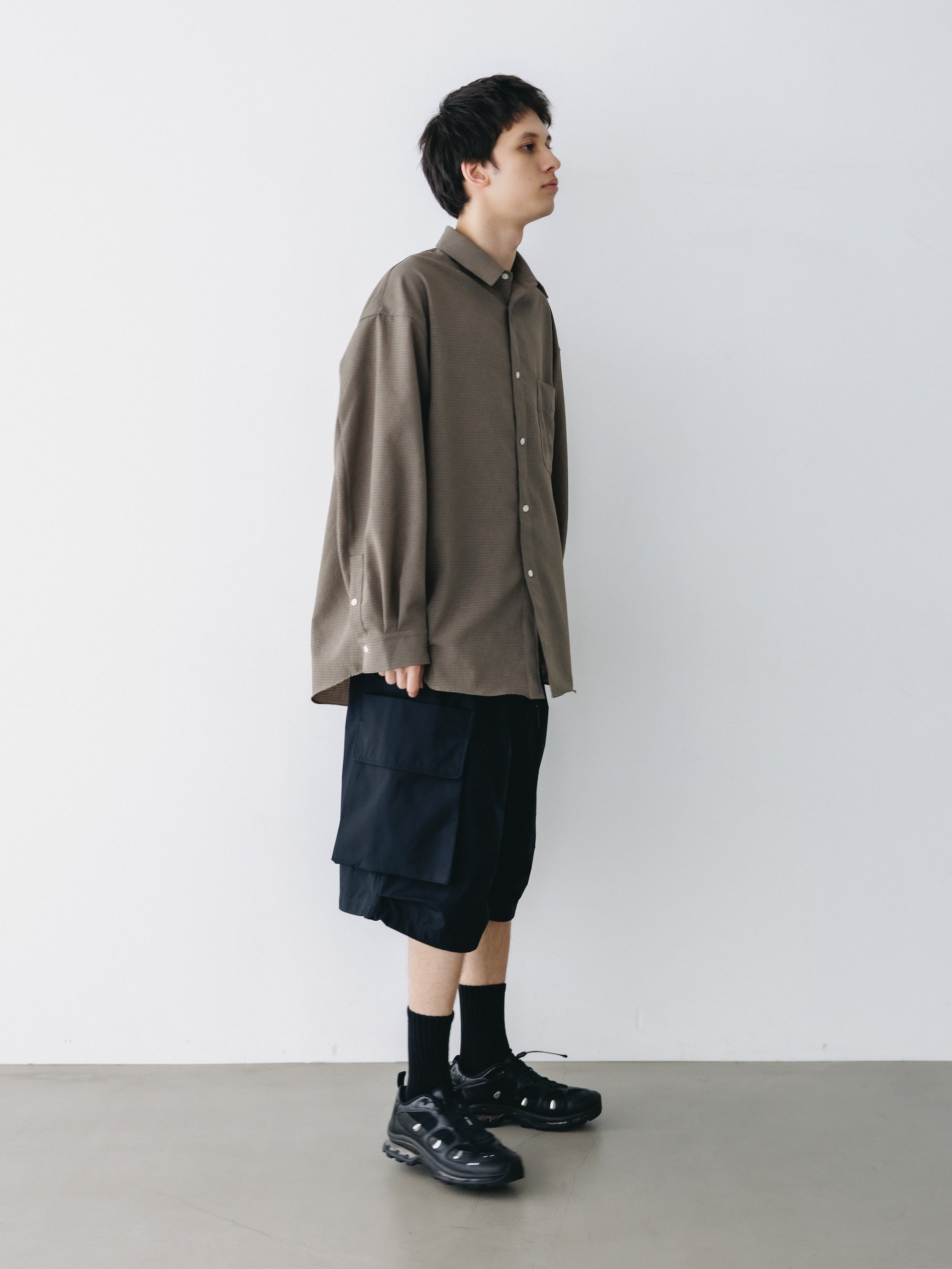 【4.29 WED 20:00 IN STOCK】SHADOW GINGHAM CHECK EVERYDAY L/S SHIRT (BEIGE)