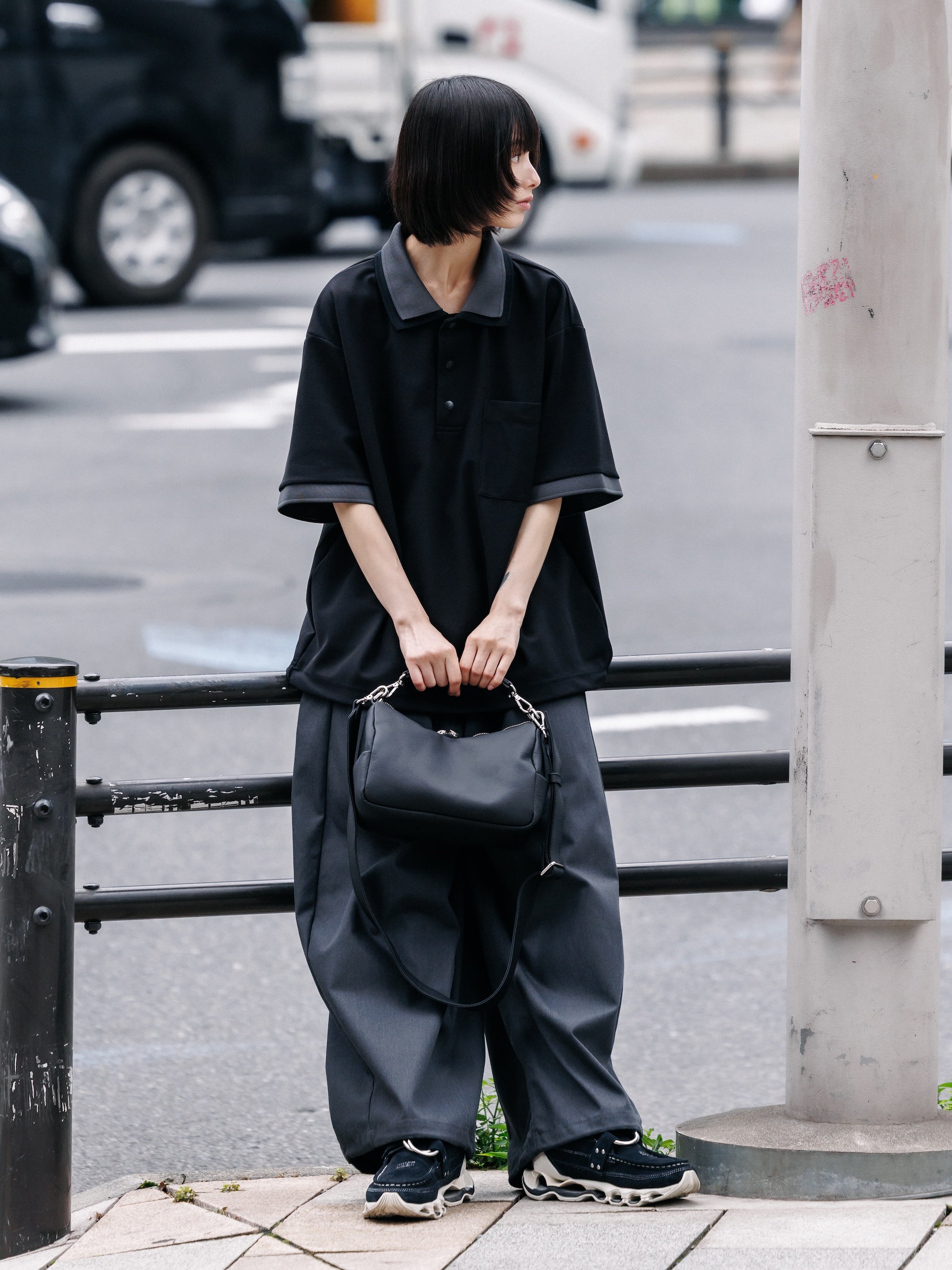 【7.11 SAT 20:00- IN STOCK】T/C GABARDINE CITY WIDE PANTS (CHARCOAL)