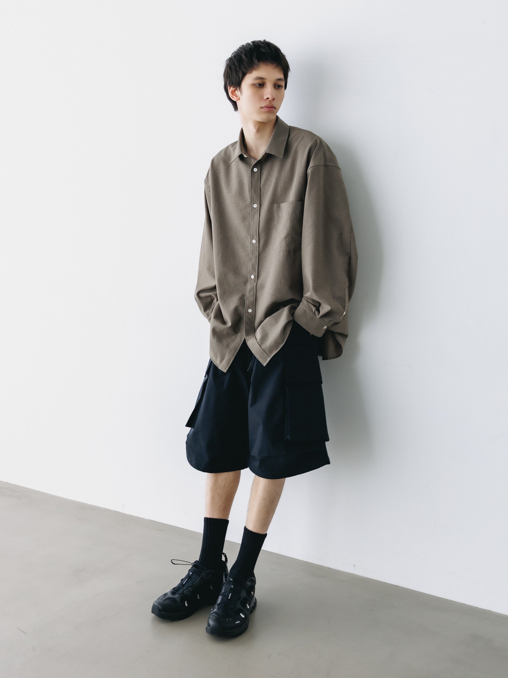 【4.29 WED 20:00 IN STOCK】SHADOW GINGHAM CHECK EVERYDAY L/S SHIRT (BEIGE)