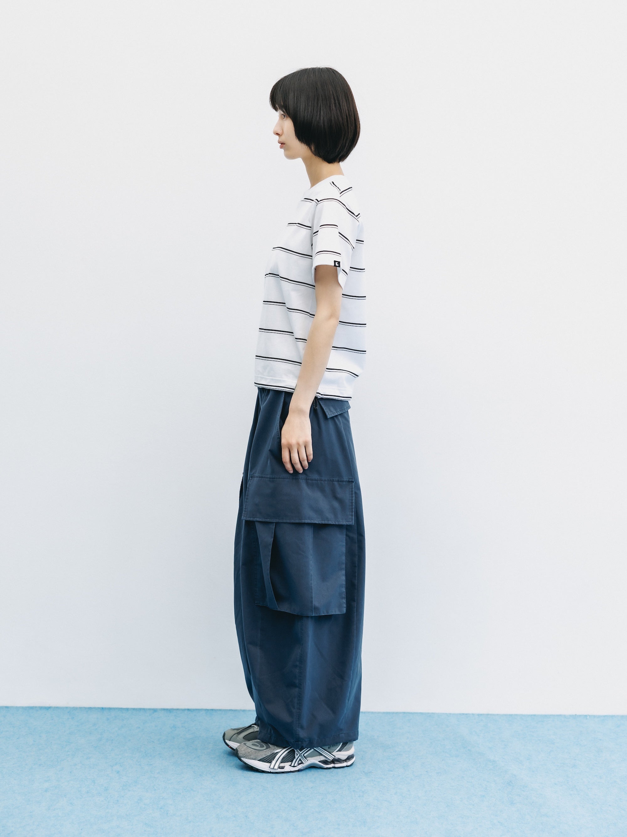 【5.20 WED 20:00- IN STOCK】VINTAGE EFFECT COOLDOTS® CITY MEGA POCKET BALLOON CARGO PANTS(NAVY)
