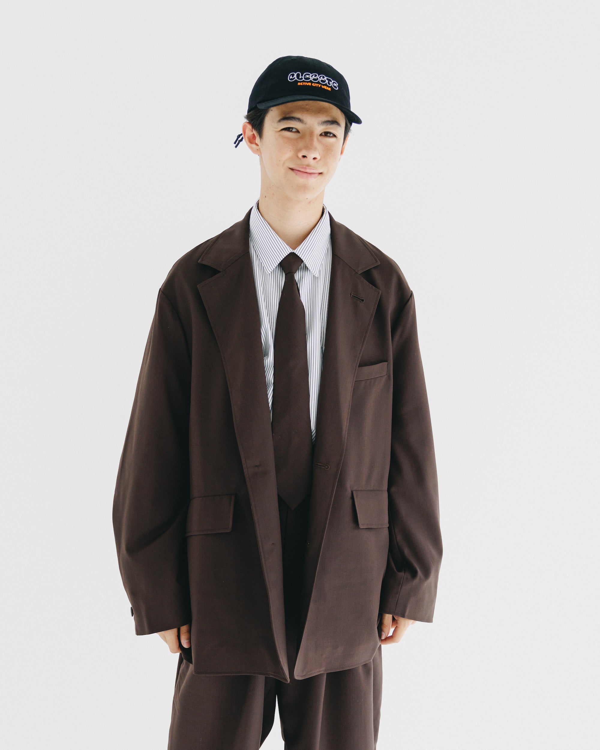 "BUBBLE LOGO" ACTIVE CITY TRUCKER CAP (BLACK×WHITE)