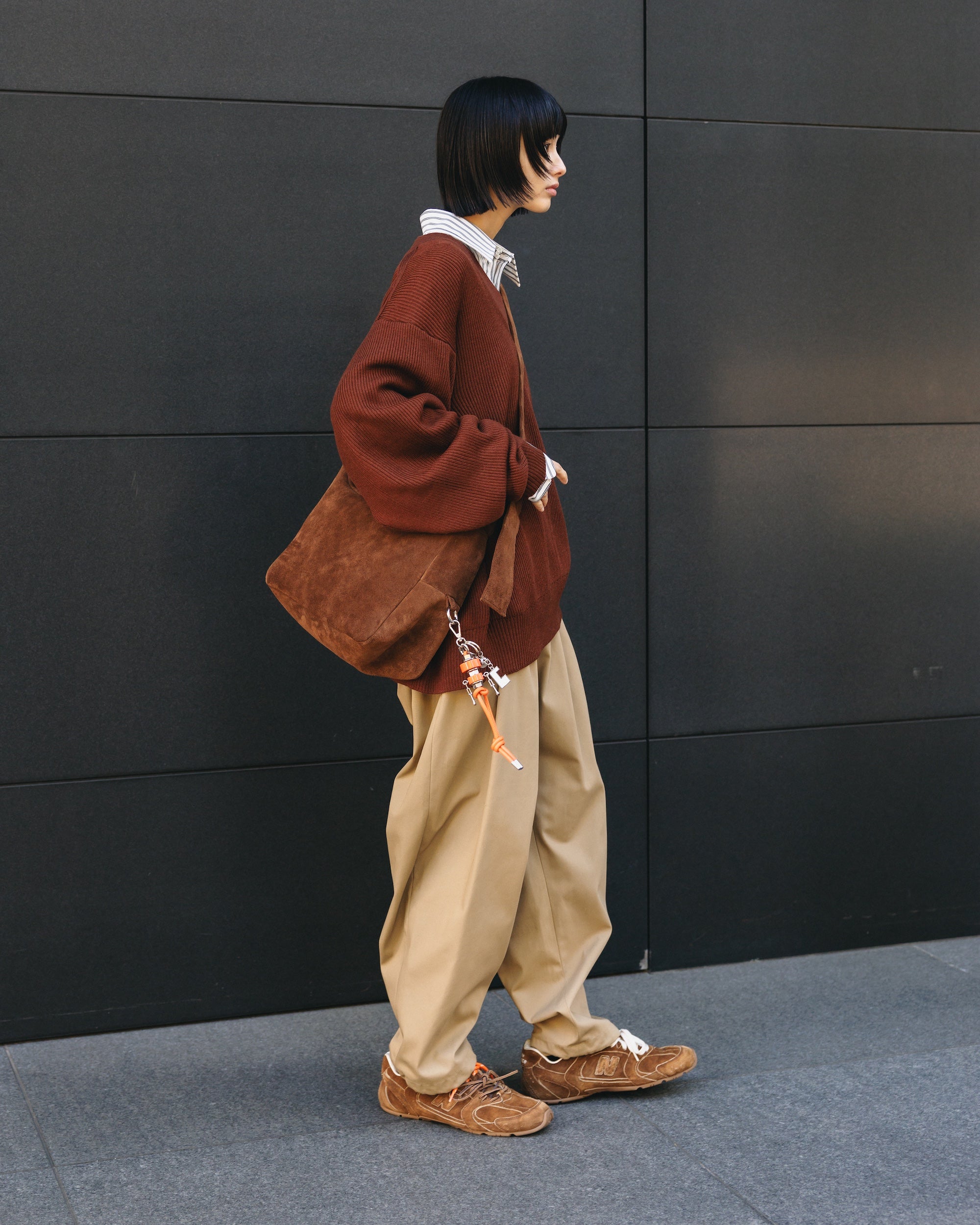 【2.4 WED 20:00- IN STOCK】T/C GABARDINE CITY UNIFORM WIDE TAPERED PANTS(BEIGE)