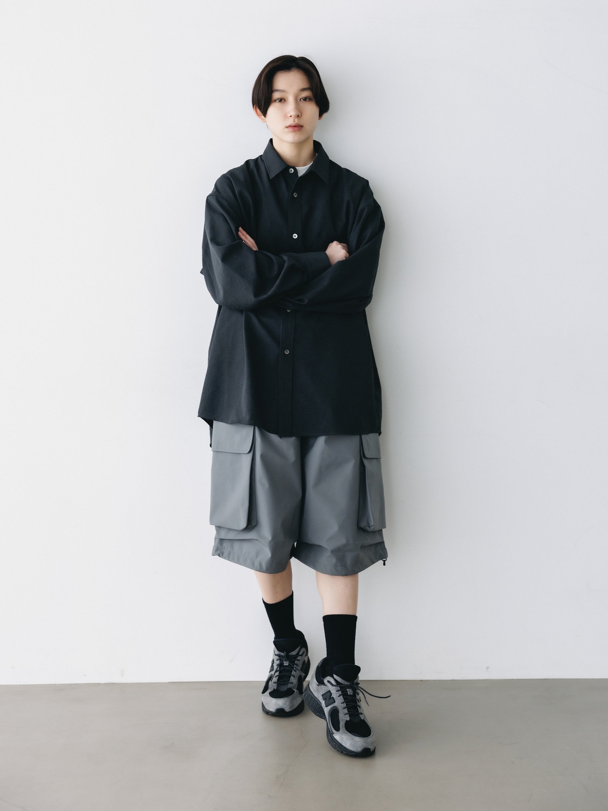 【4.29 WED 20:00-IN STOCK】SHADOW GINGHAM CHECK EVERYDAY L/S SHIRT (CHARCOAL)