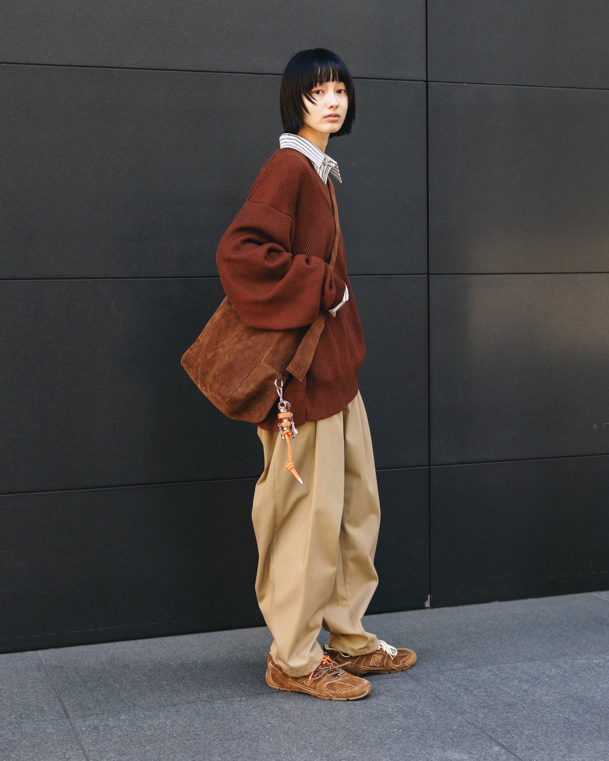 【2.4 WED 20:00- IN STOCK】T/C GABARDINE CITY UNIFORM WIDE TAPERED PANTS(BEIGE)