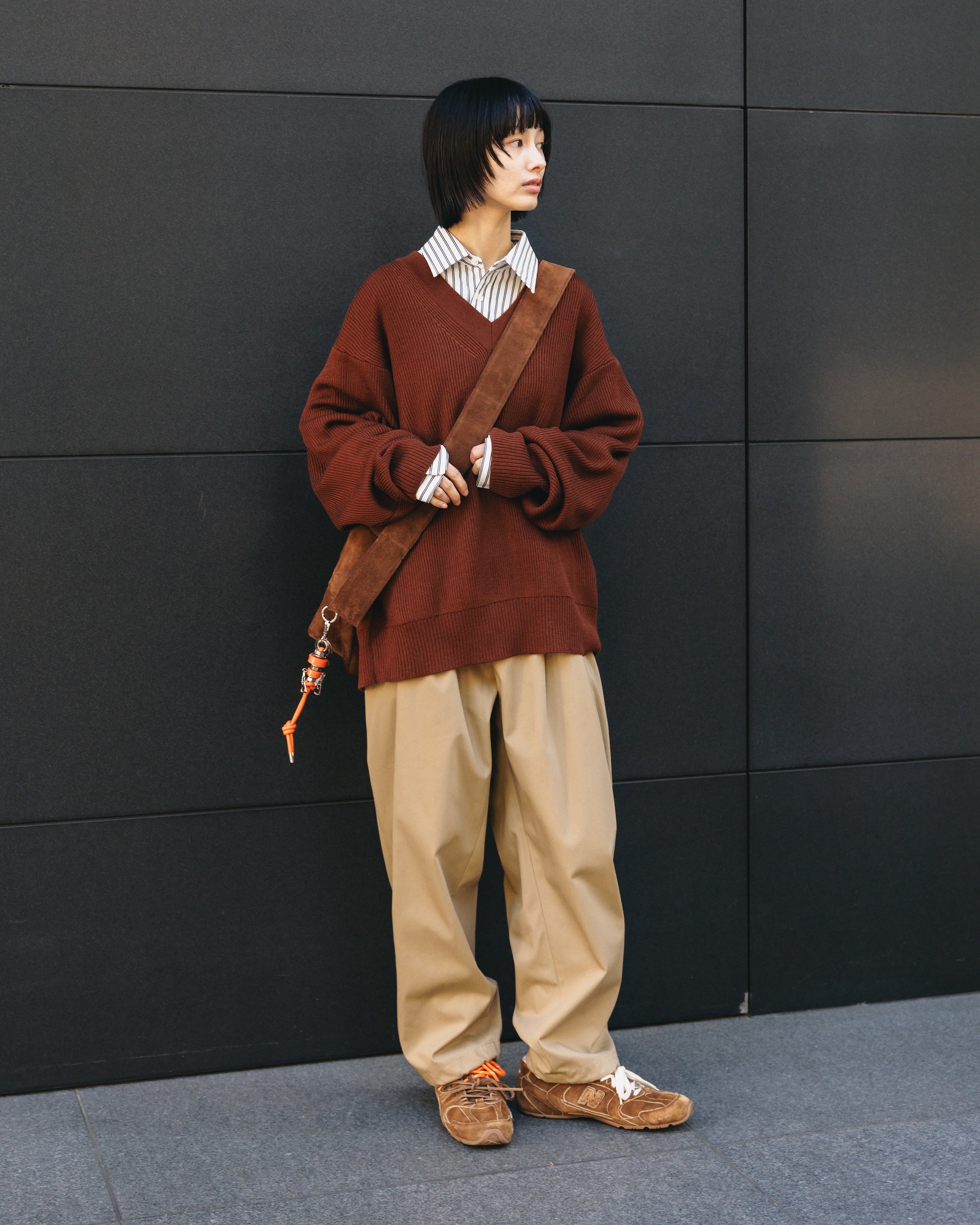 【2.4 WED 20:00- IN STOCK】T/C GABARDINE CITY UNIFORM WIDE TAPERED PANTS(BEIGE)