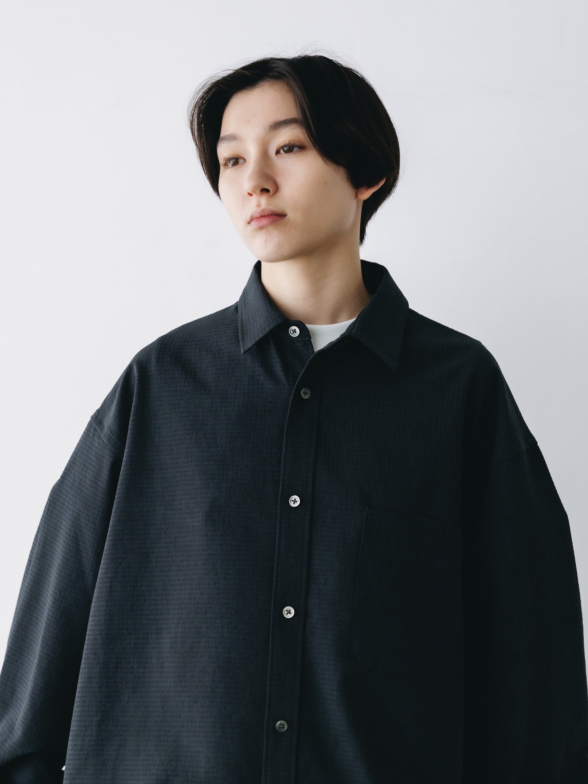 【4.29 WED 20:00-IN STOCK】SHADOW GINGHAM CHECK EVERYDAY L/S SHIRT (CHARCOAL)