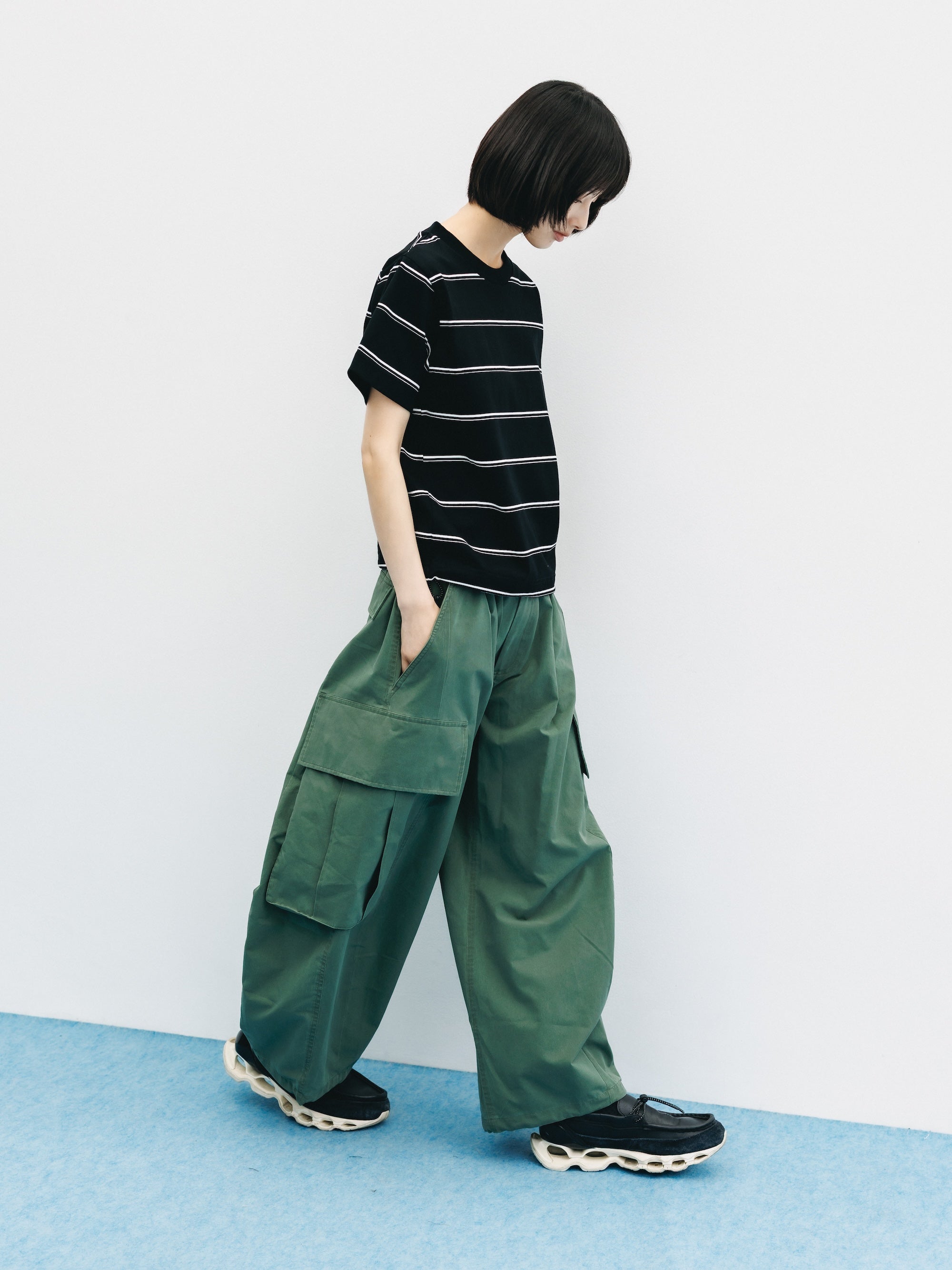 VINTAGE EFFECT COOLDOTS® CITY MEGA POCKET BALLOON CARGO PANTS(OLIVE)