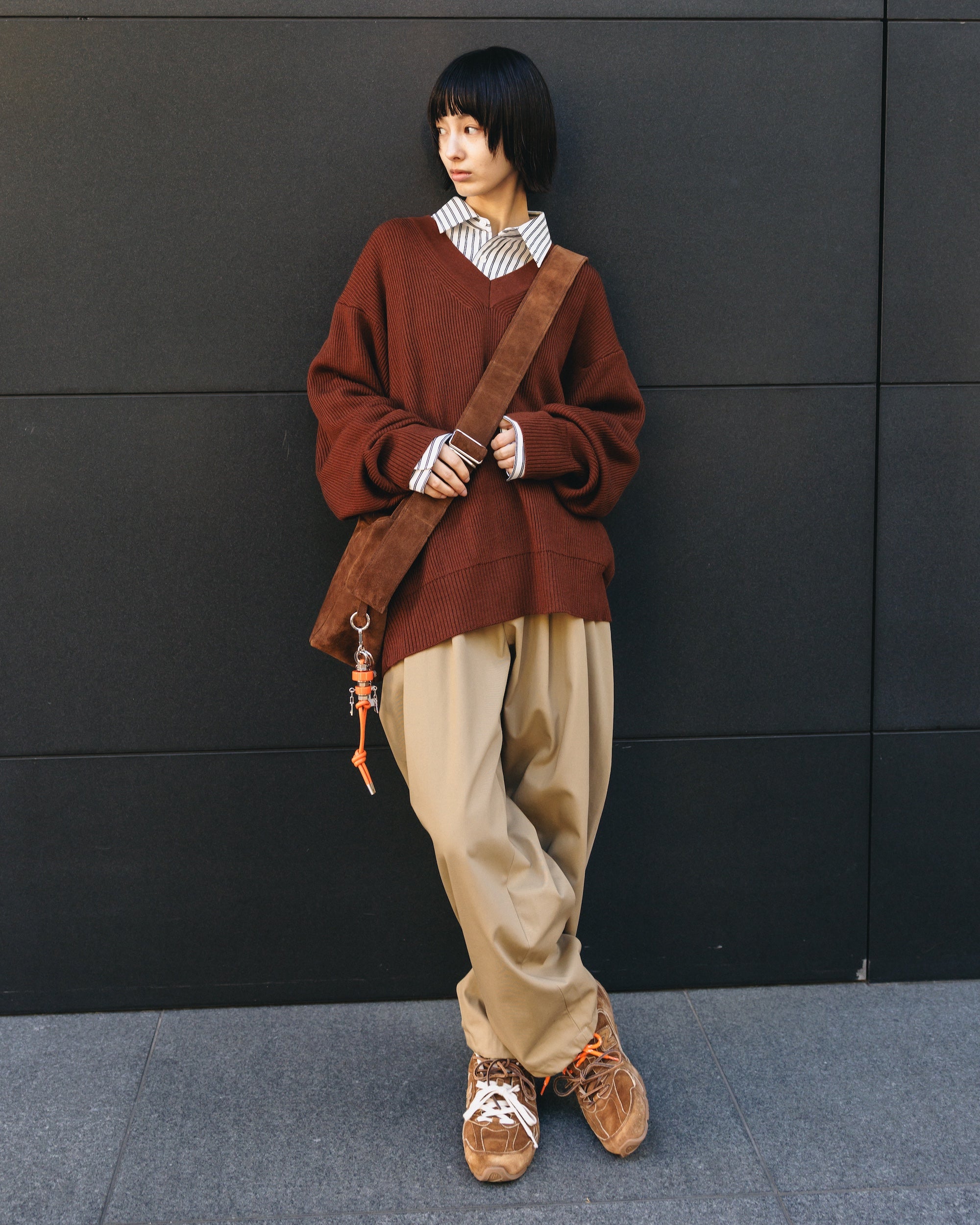 【2.4 WED 20:00- IN STOCK】T/C GABARDINE CITY UNIFORM WIDE TAPERED PANTS(BEIGE)