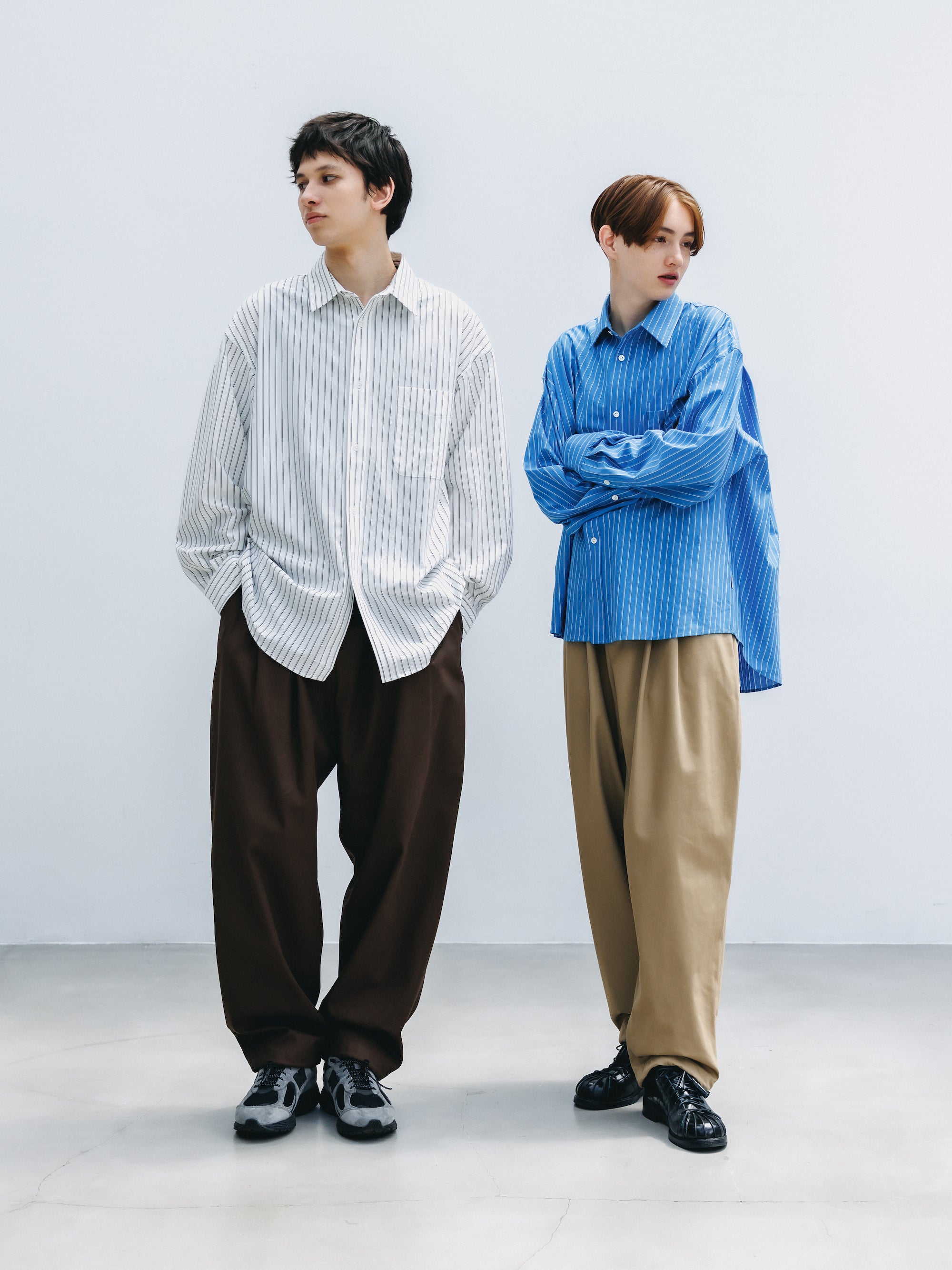 巨大的针织长/秒衬衫