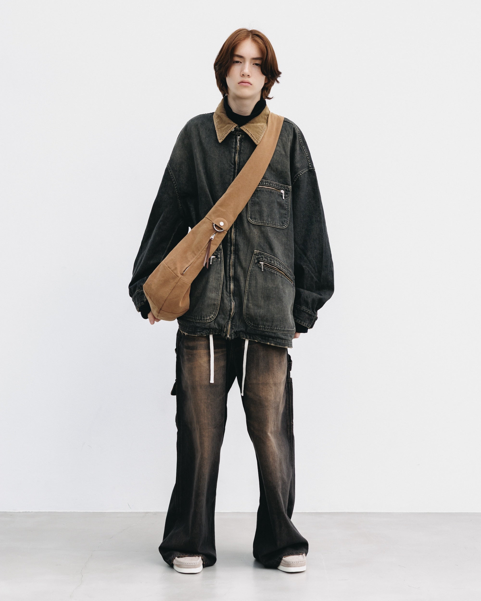 VINTAGE DYED SYSTEM BAG (M) (BROWN)