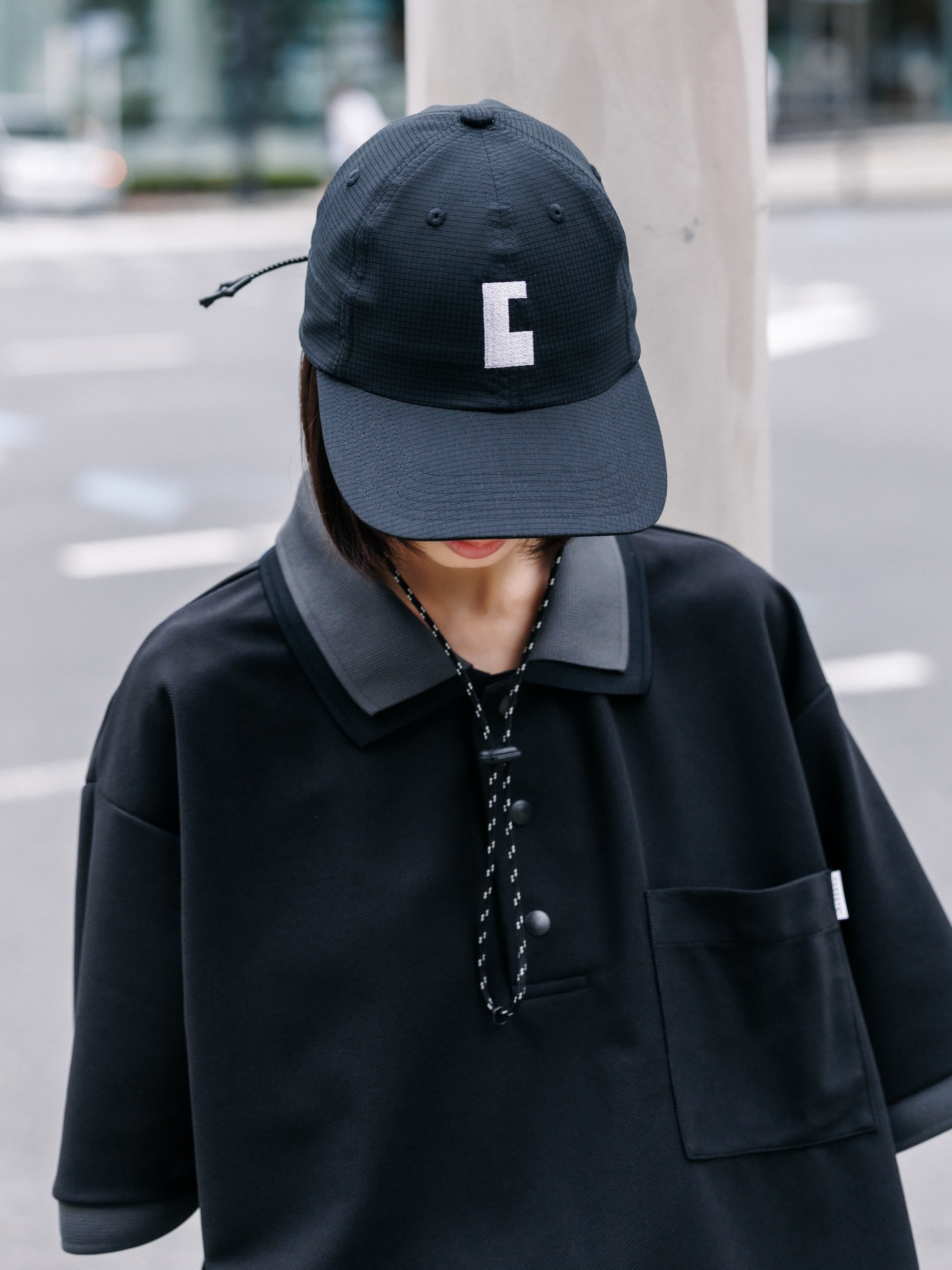 【7.11 SAT 20:00- IN STOCK】"C"ACTIVE CITY SUNSHADE CAP (BLACK×WHITE)