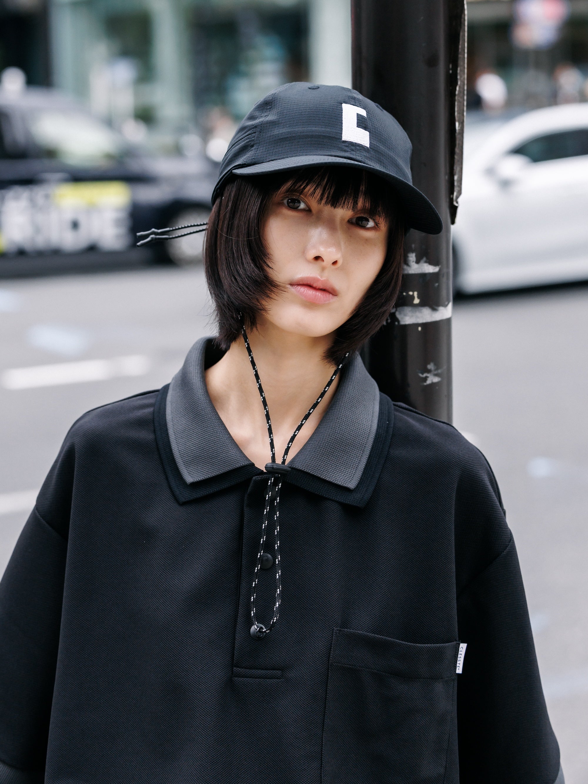 【7.11 SAT 20:00- IN STOCK】"C"ACTIVE CITY SUNSHADE CAP (BLACK×WHITE)