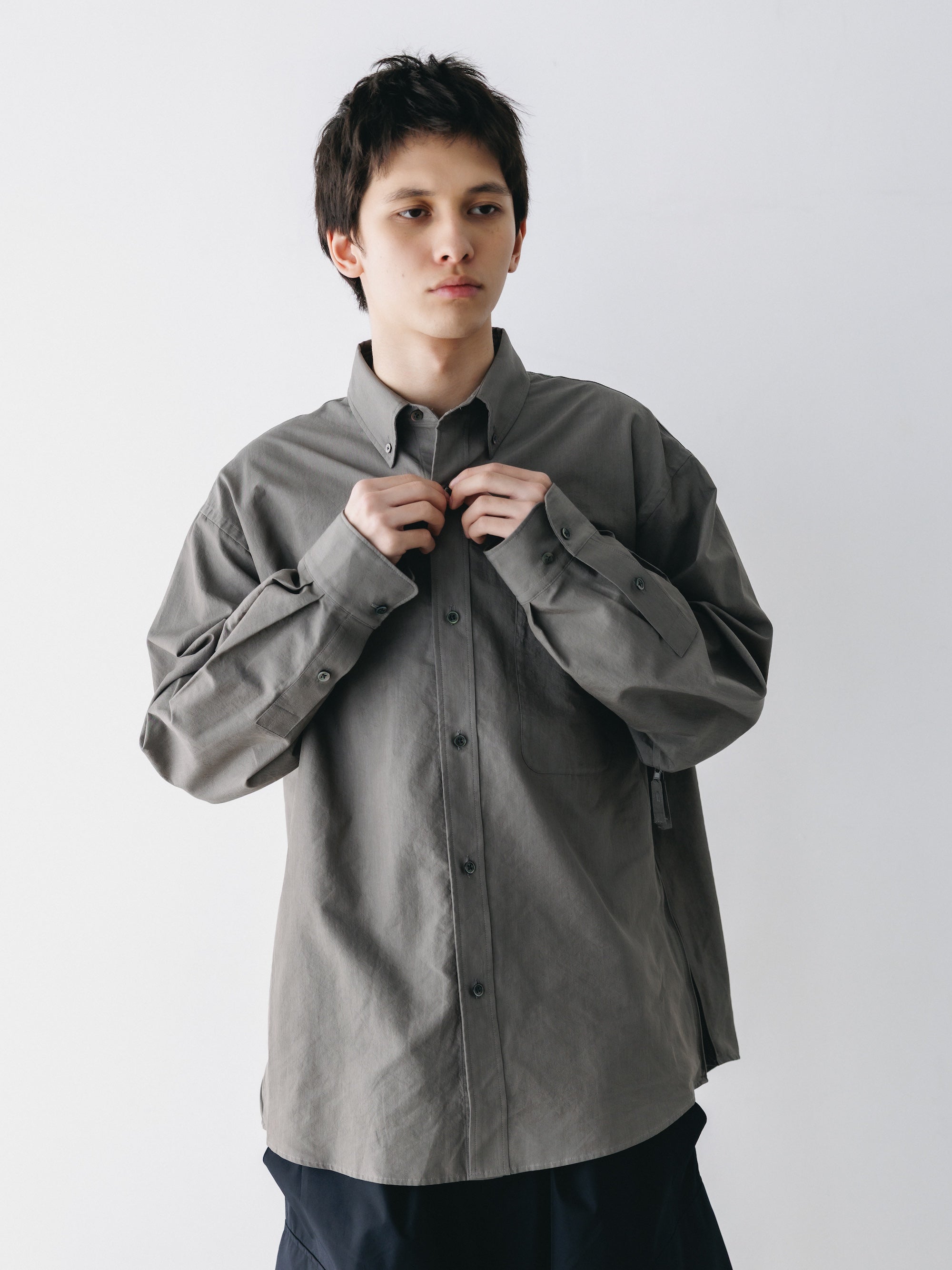 VENTILATION L/S B.D.SHIRT (KHAKI)