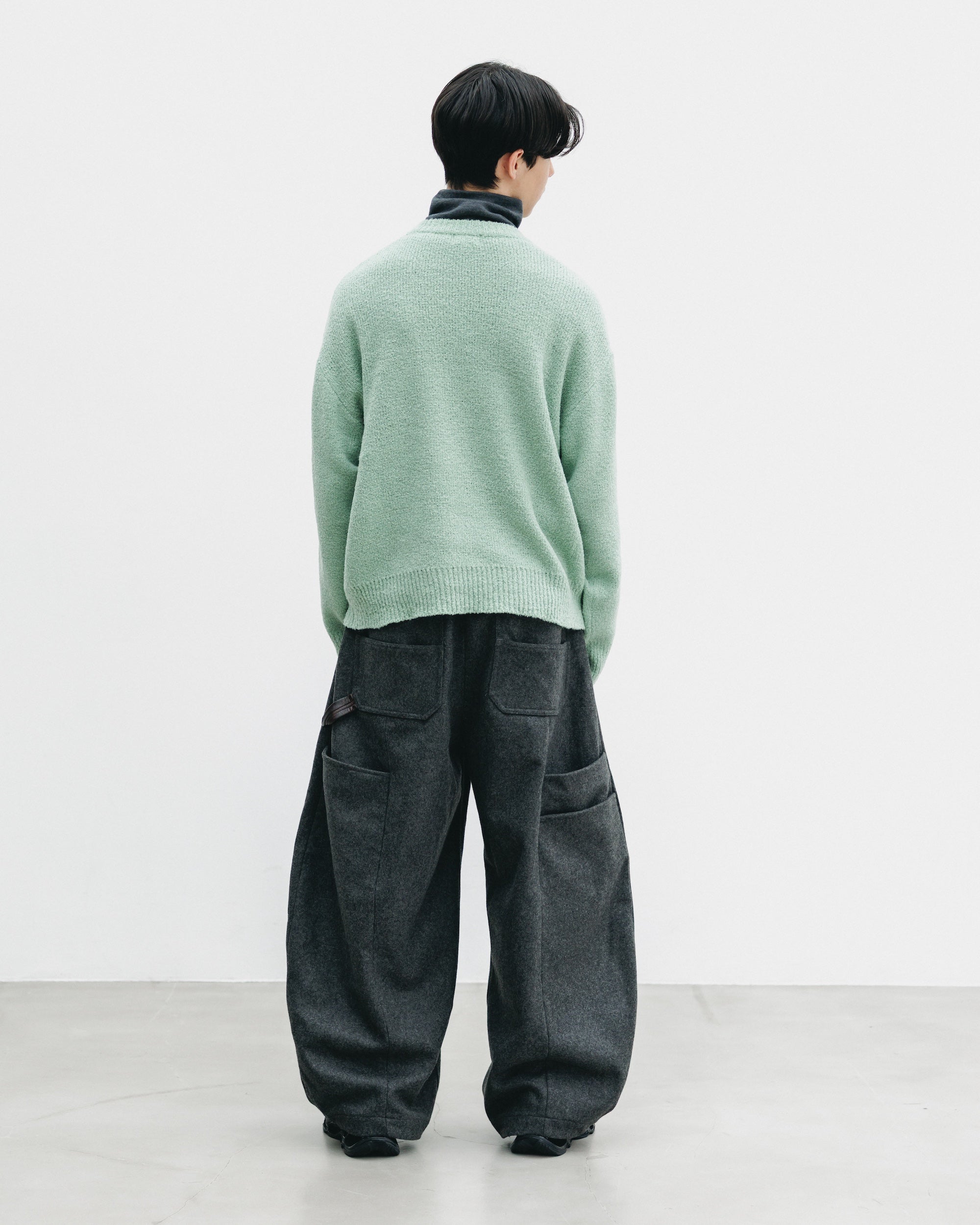 【12.10 WED 20:00- IN STOCK】SLUB PILE KNIT PULLOVER (MINT)